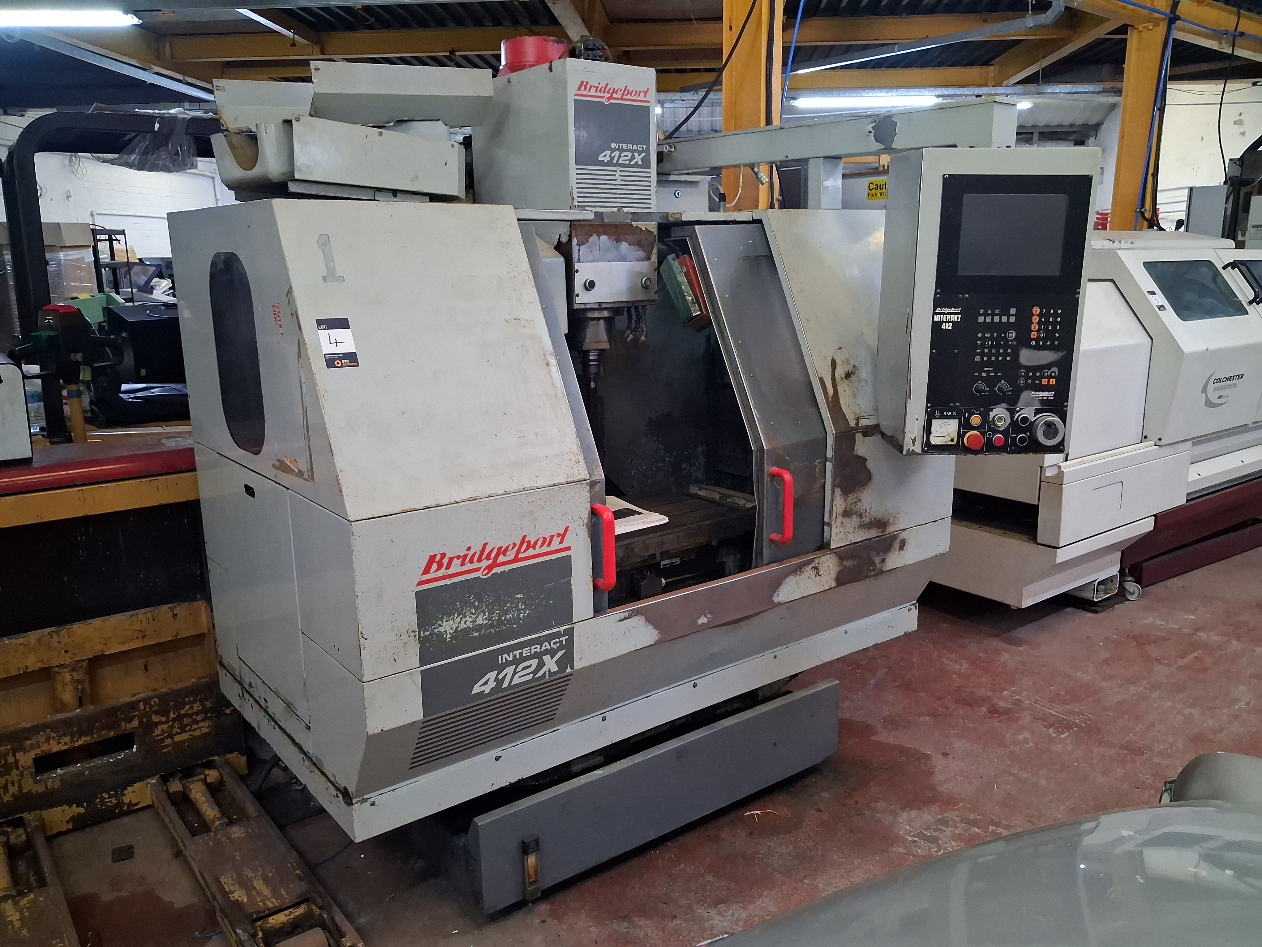 Year 1991 Bridgeport Interact 412X Vertical Machining Centre. Serial Number 76165 B. 415V — photo 1