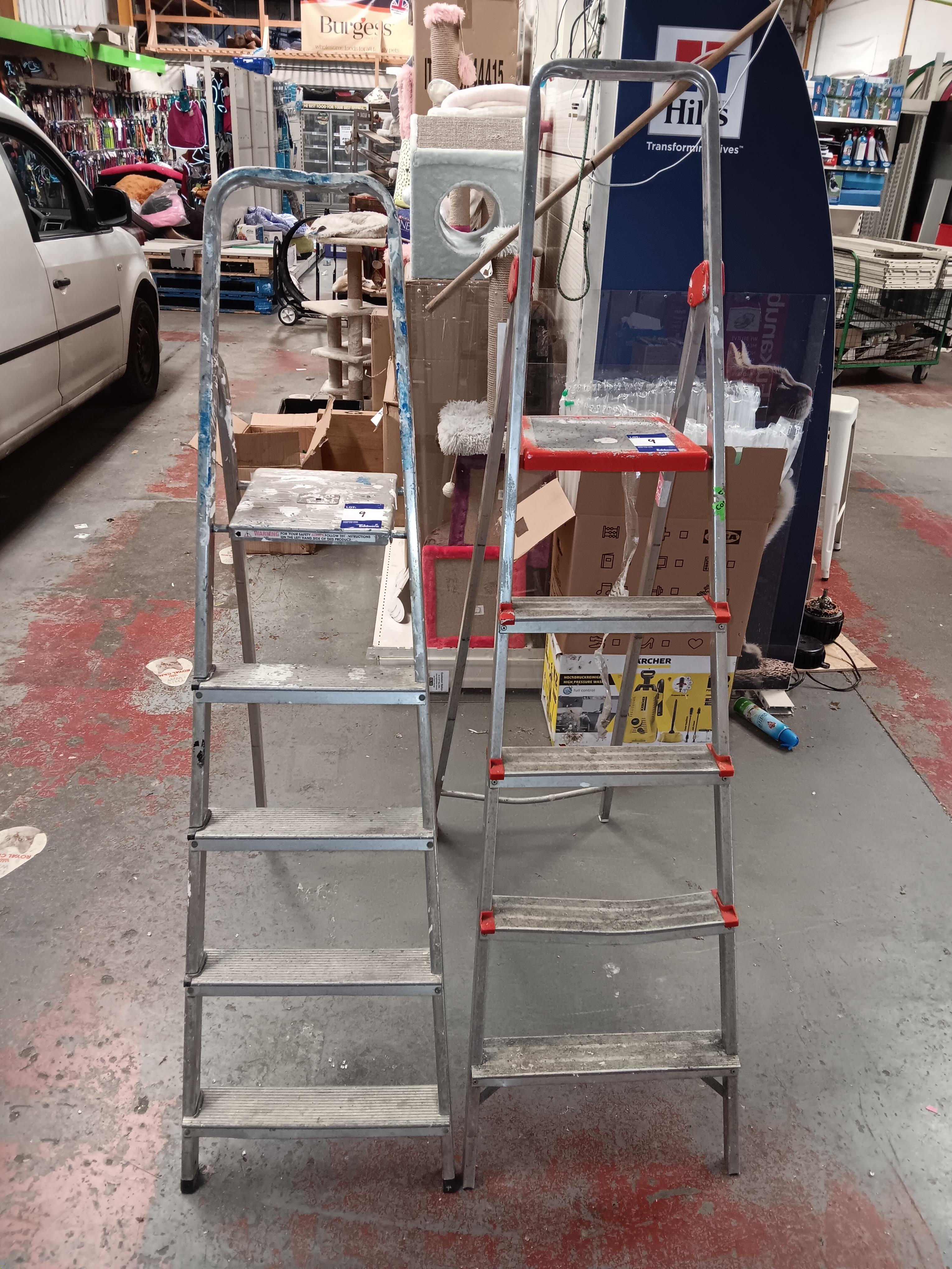 2 x Aluminium Step Ladders — photo 1