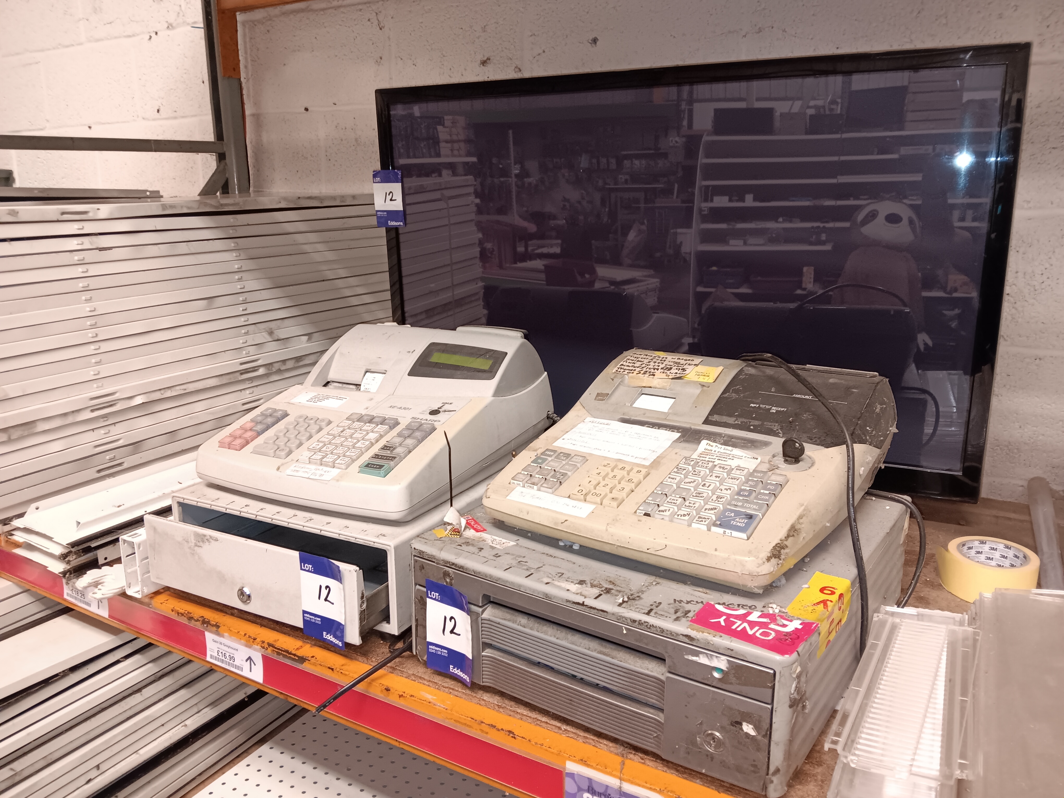 Casio & Sharp Electronic Cash Registers & Samsung Flat Screen TV — photo 1