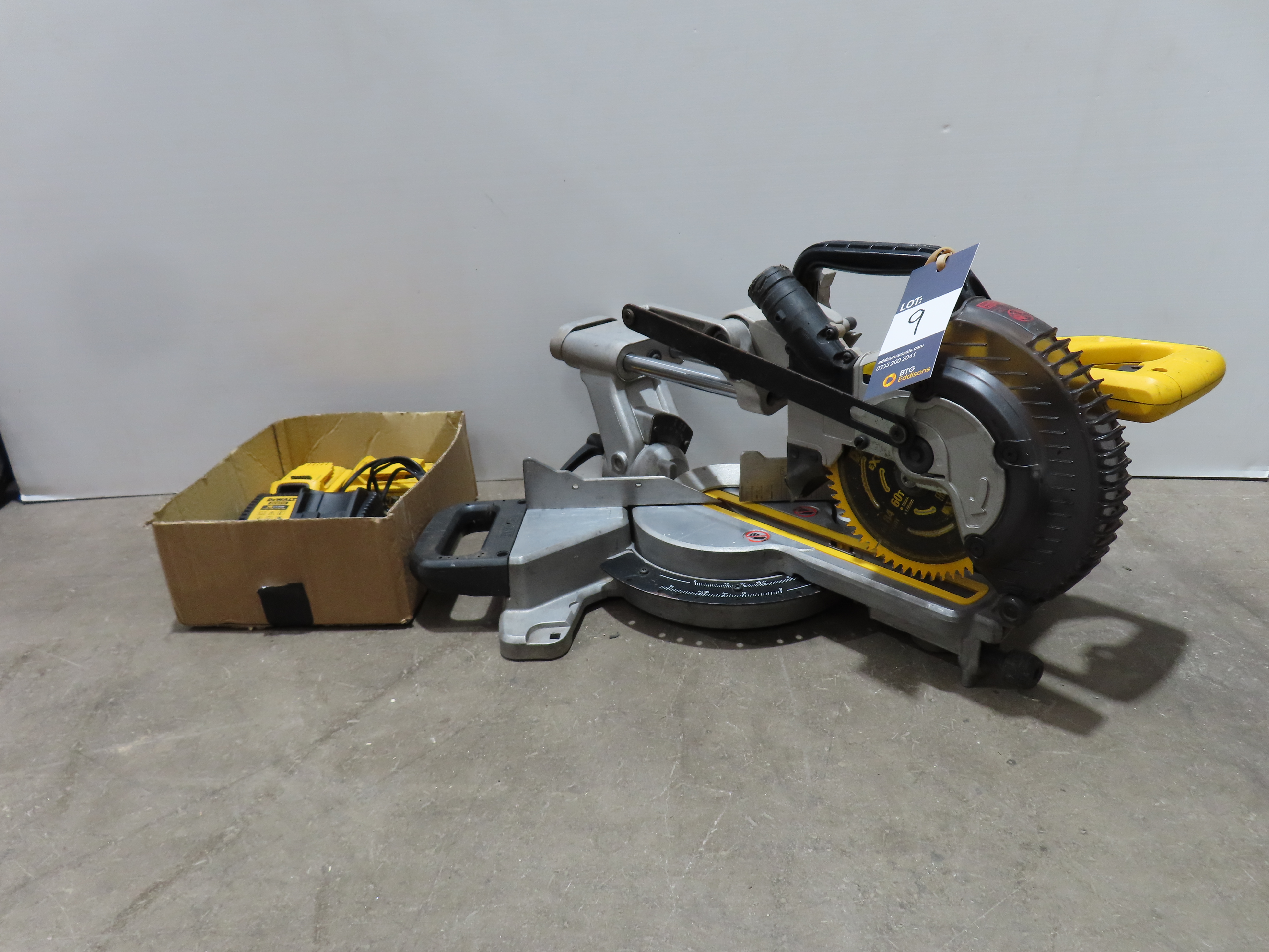 DeWALT DCS265 mitre saw - 18v cordless with 2 x batteries and 1 x charger - photo 1