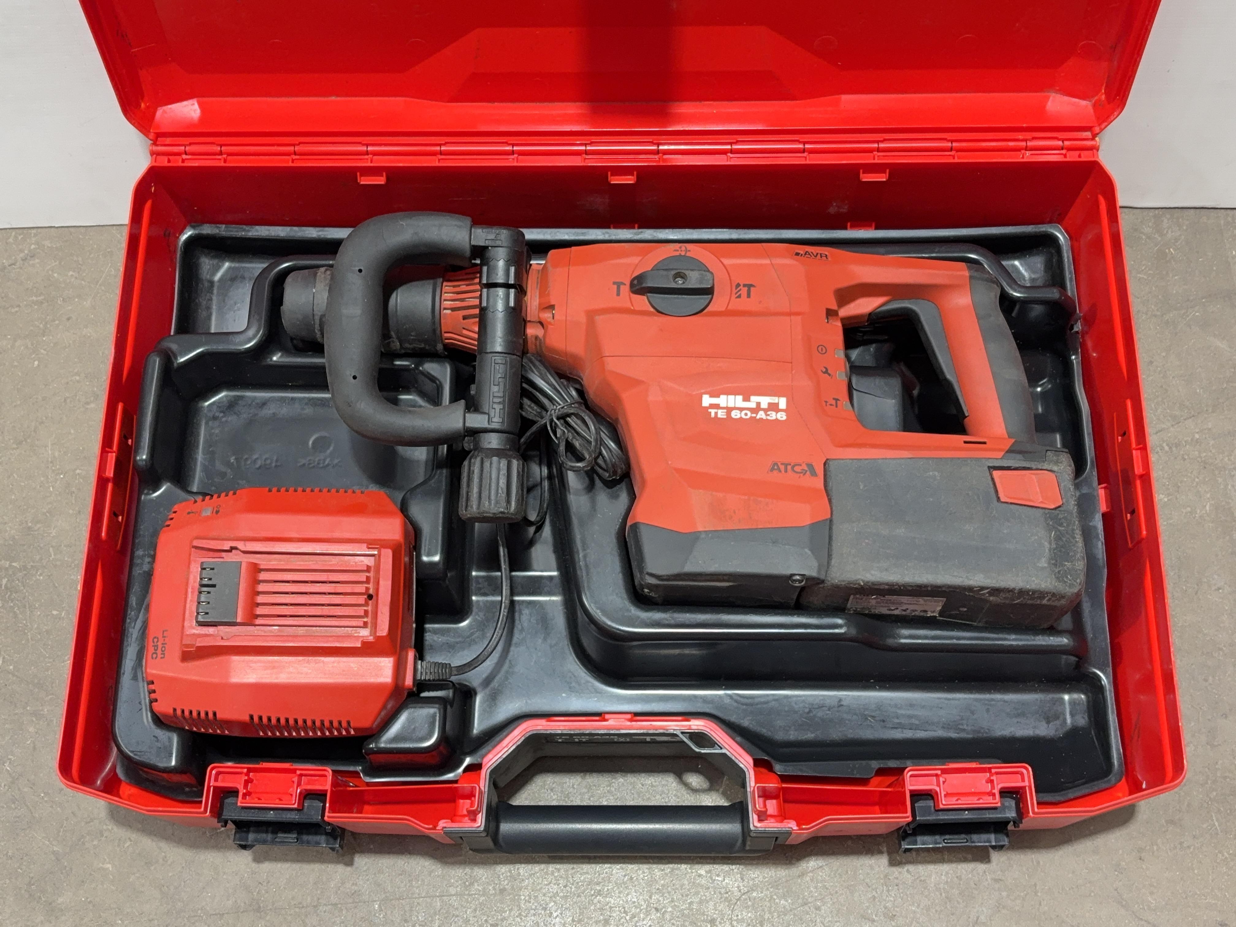 Hilti TE 60-A36 heavy duty cordless hammer drill in carry case with 1 x battery and 1 x charger - photo 1