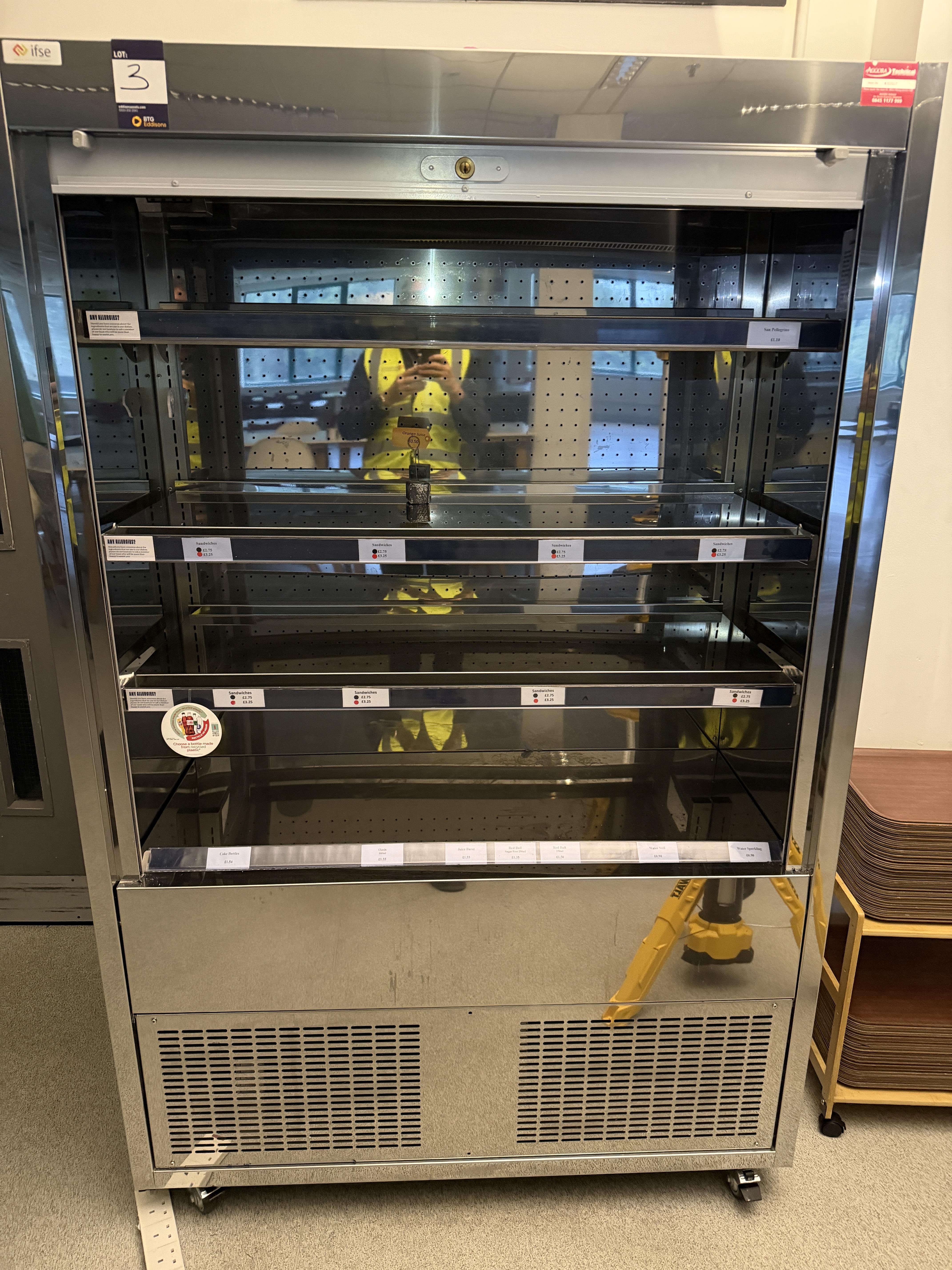 IFSE SS Food Display Cabinet. Lockable roller shutter door - no key. Mobile. 125 x 67 x 195 - photo 1