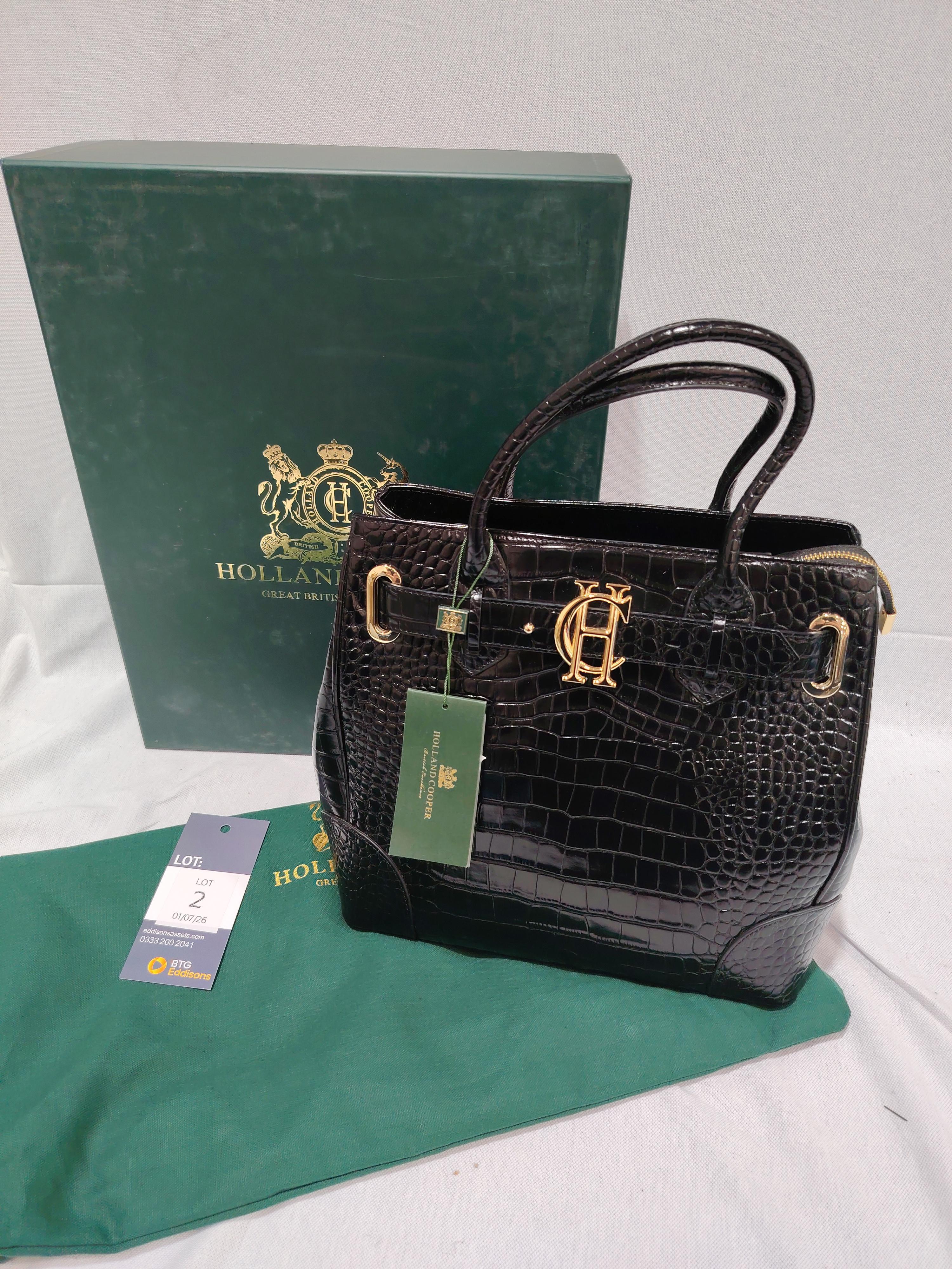 Holland Cooper - Brompton Tote, Black Croc - photo 1