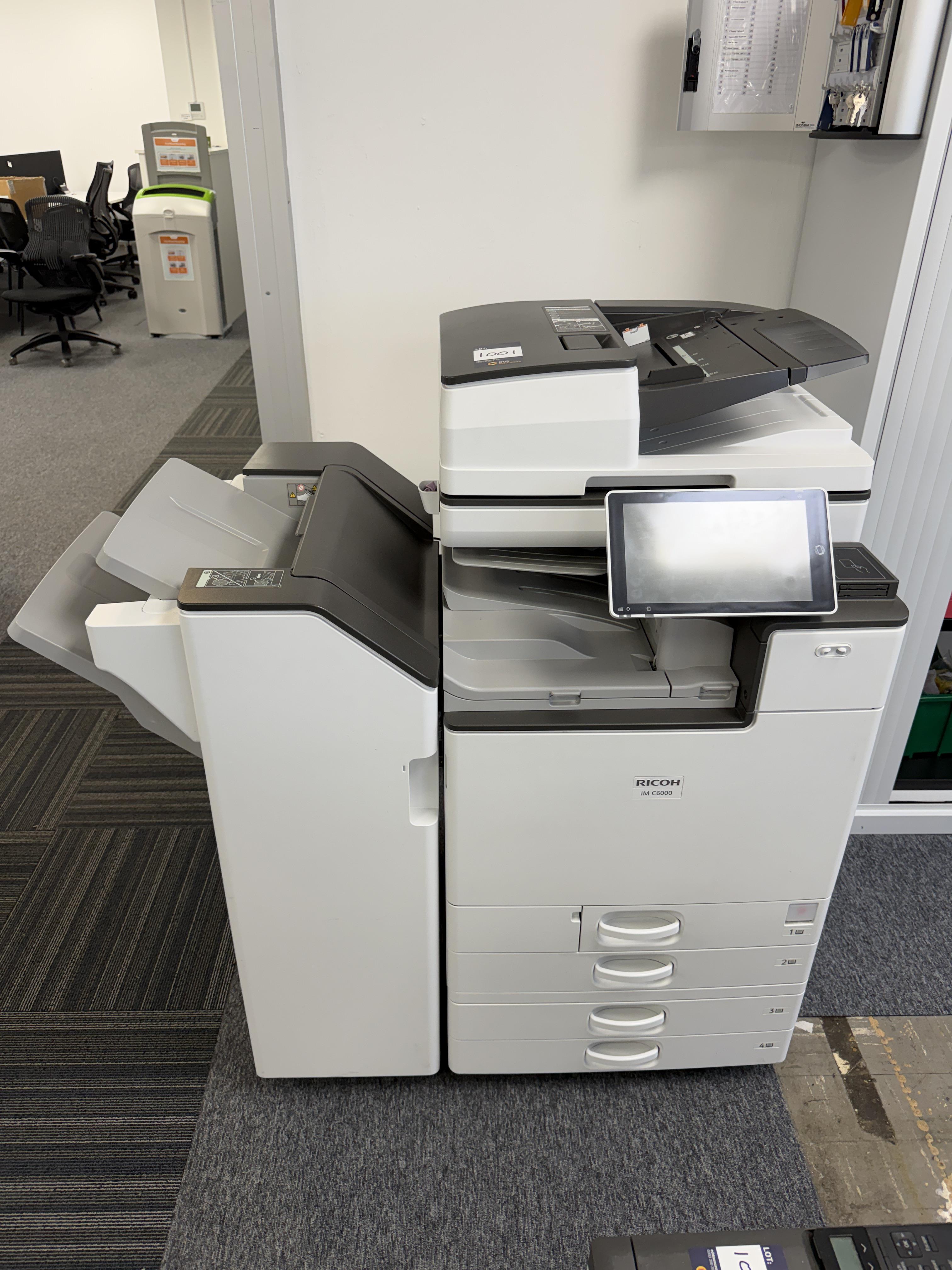 Ricoh IM C6000 Multifunction Colour Laser Printer, 60 PPM printer. (Please note this lot is located - photo 1