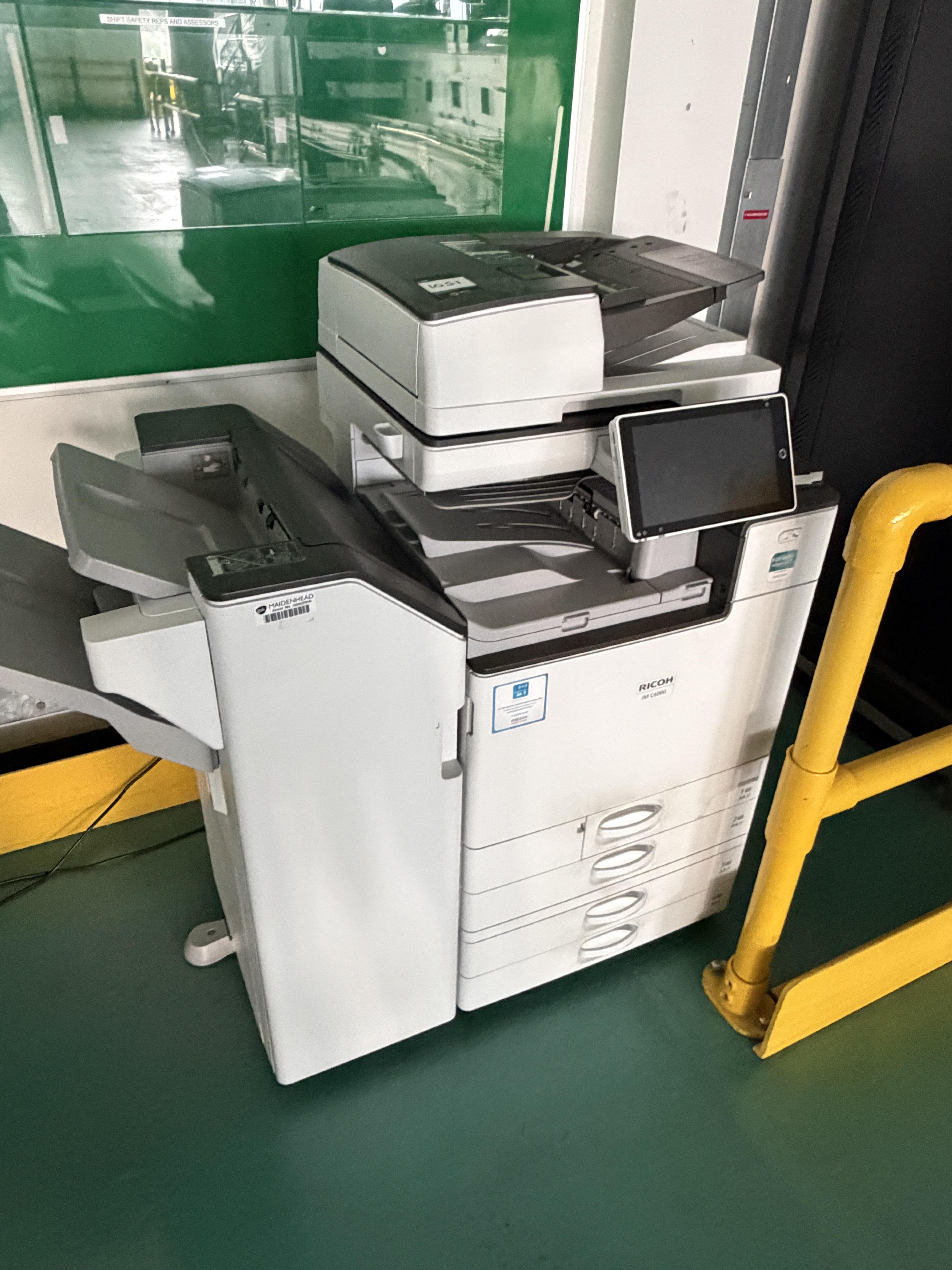 Ricoh IM C6000 Multifunction Colour Laser Printer, 60 PPM printer (Please note this lot is located i - photo 1