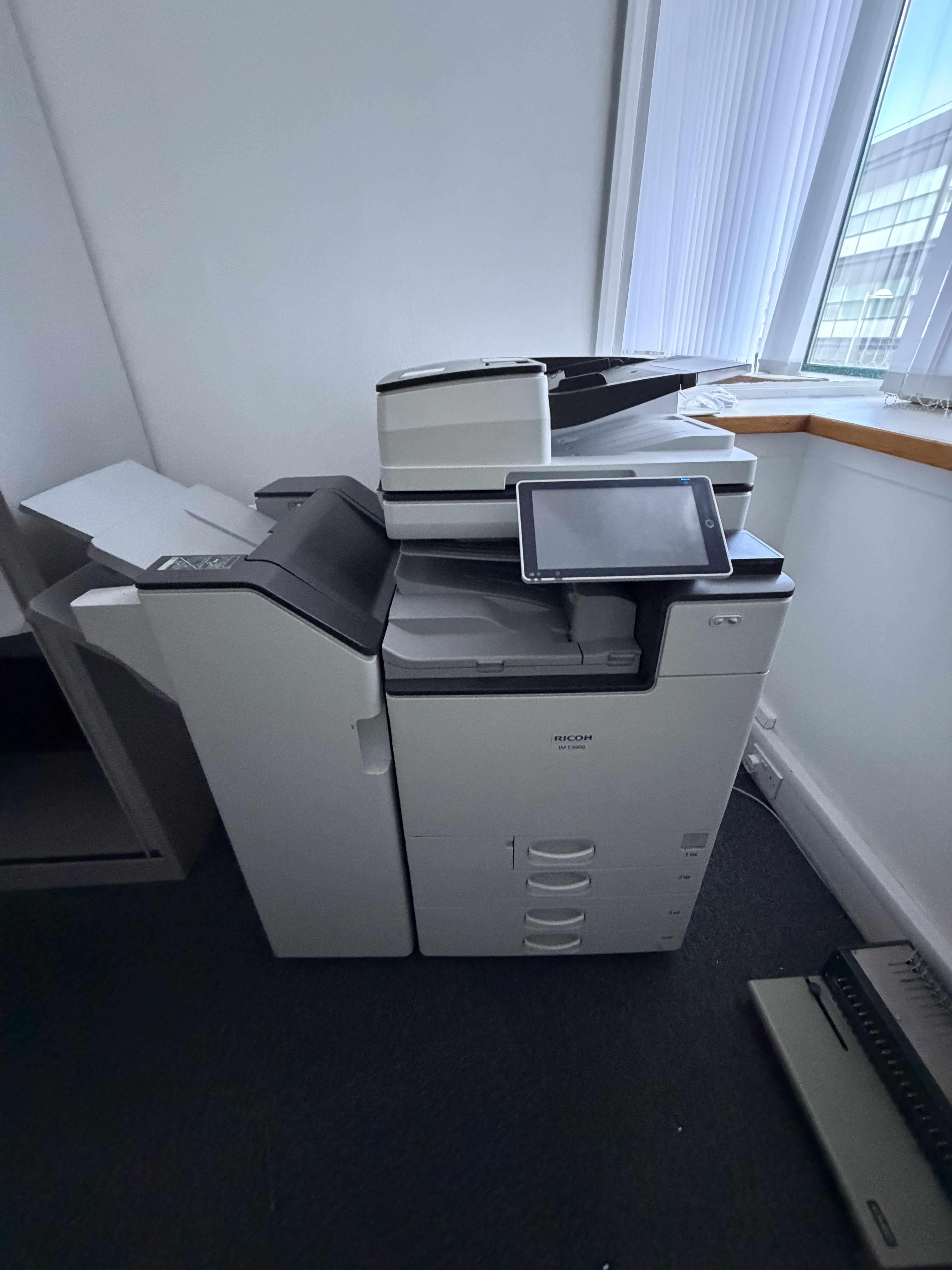 Ricoh IM C6000 Multifunction Colour Laser Printer, 60 PPM printer. (Please note this lot is located - photo 1