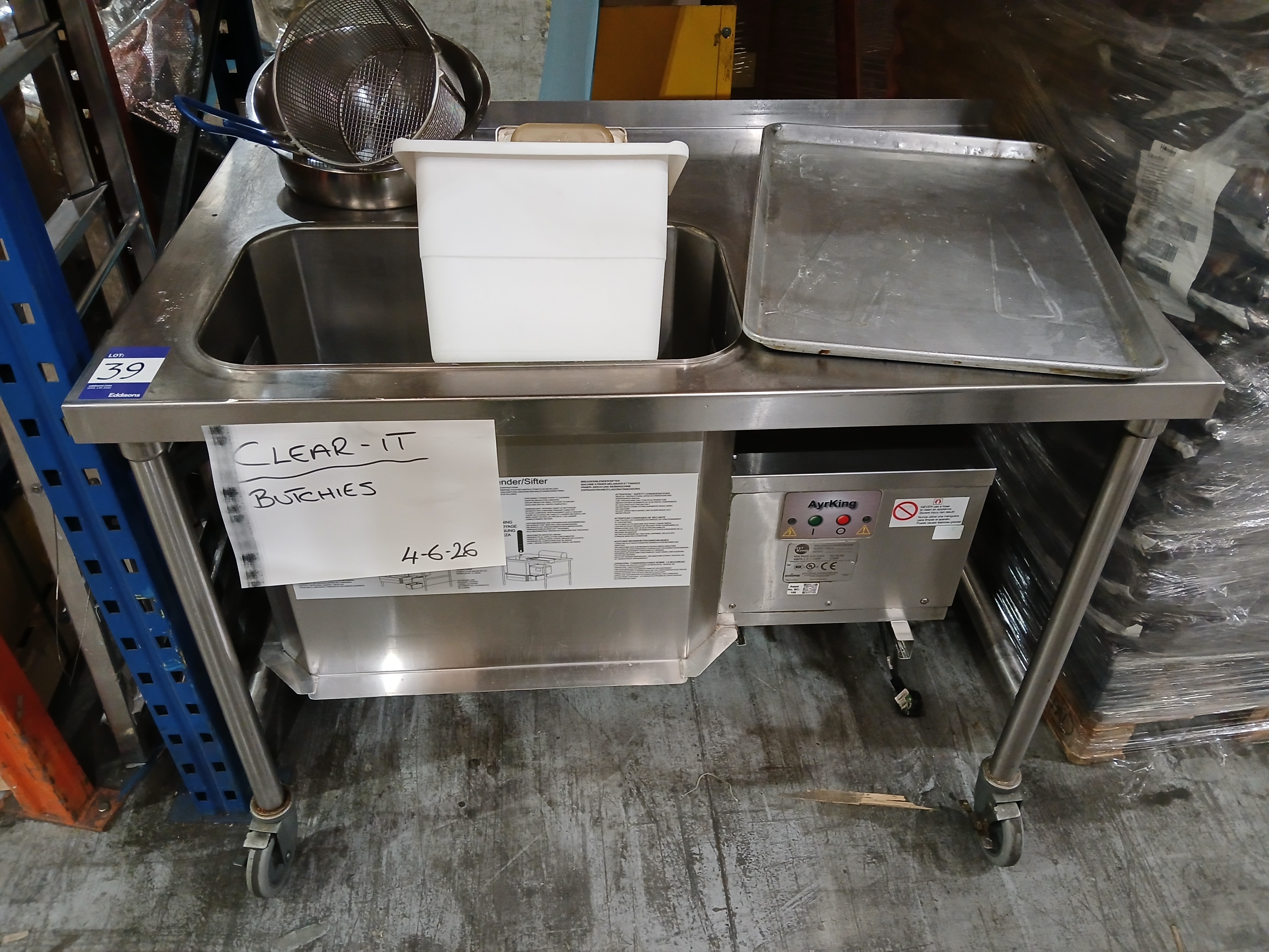 AyrKing BBS-U Mobile Breader / Blender / Sifter (Serial Number SPO/2000/800), as lotted - photo 1