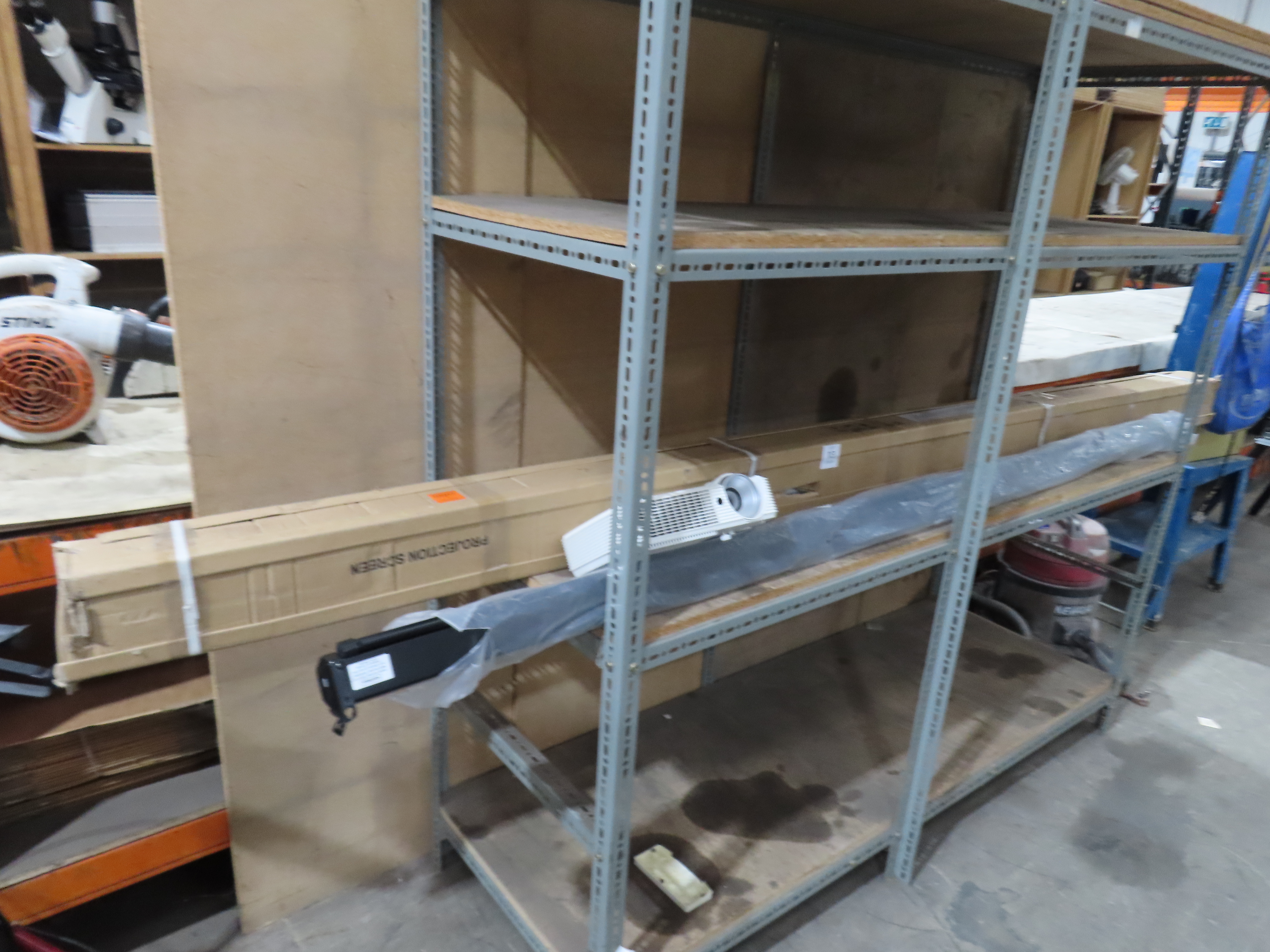 2x Projector Screen- 1x Avlink EP5108 16:9 ratio (unused), 1x Vorhaus 3000126 16:9 ratio (used); and - photo 1