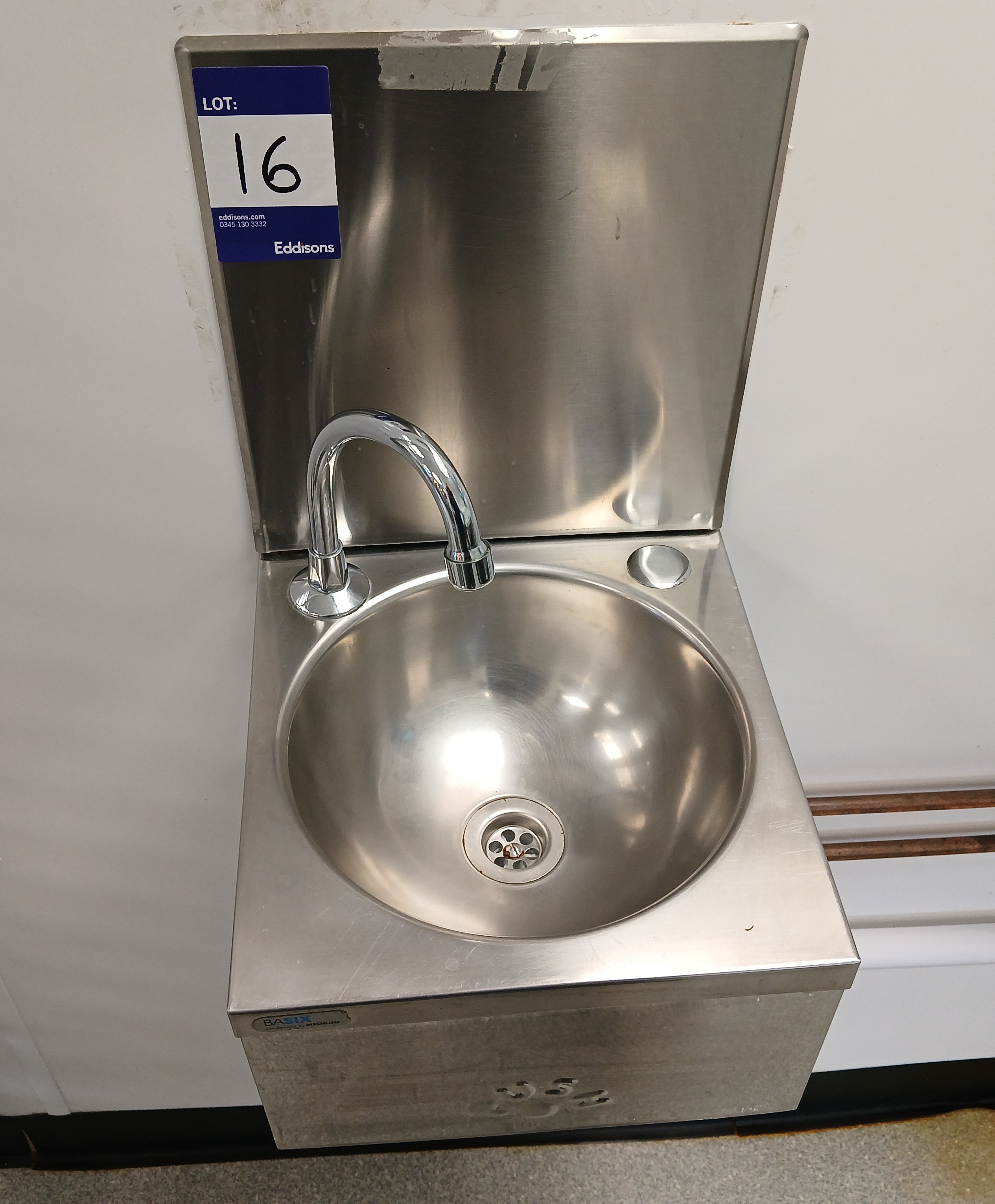 Basix Stainless Steel Hand Wash Basin (Approx. 300 x 300) (Purchasers responsibility to disconnect a - photo 1