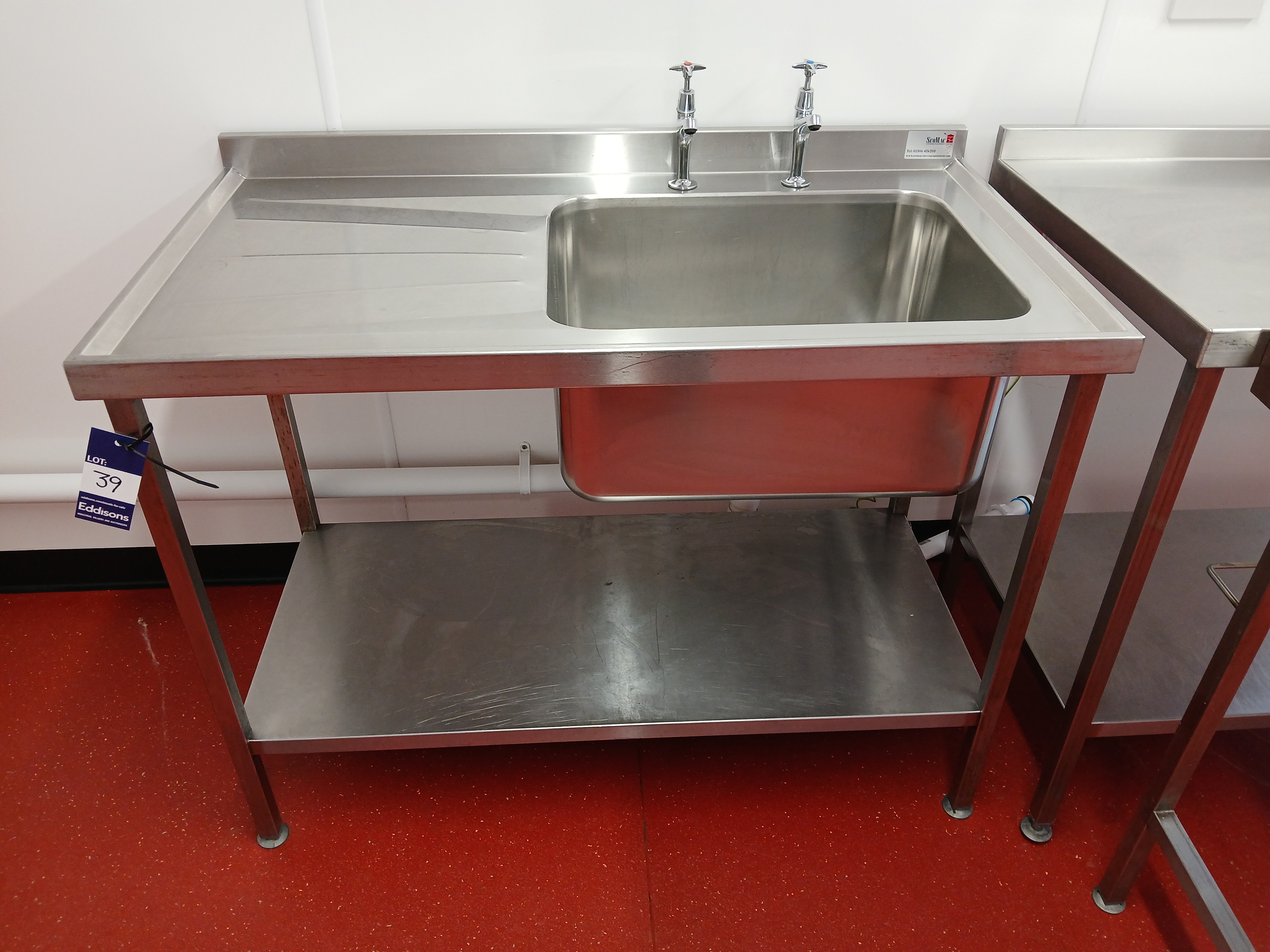 Stainless Steel Single Bowl Sink (Approx. 1200 x 650) (Purchasers responsibility to disconnect and r - photo 1