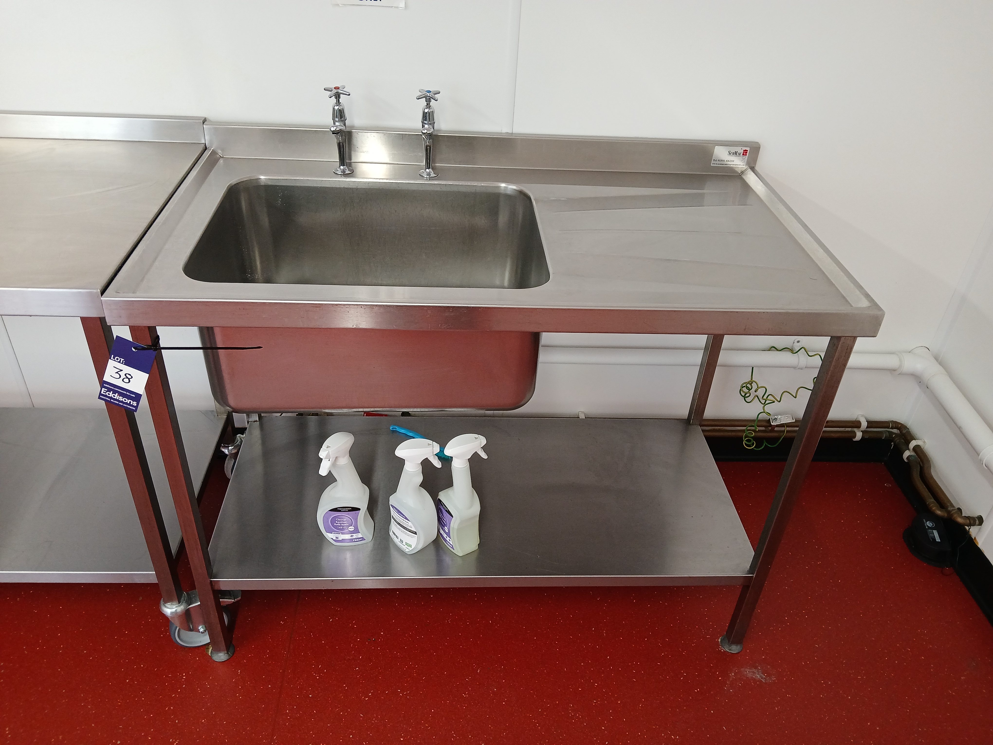 Stainless Steel Single Bowl Sink (Approx. 1200 x 650) (Purchasers responsibility to disconnect and r - photo 1