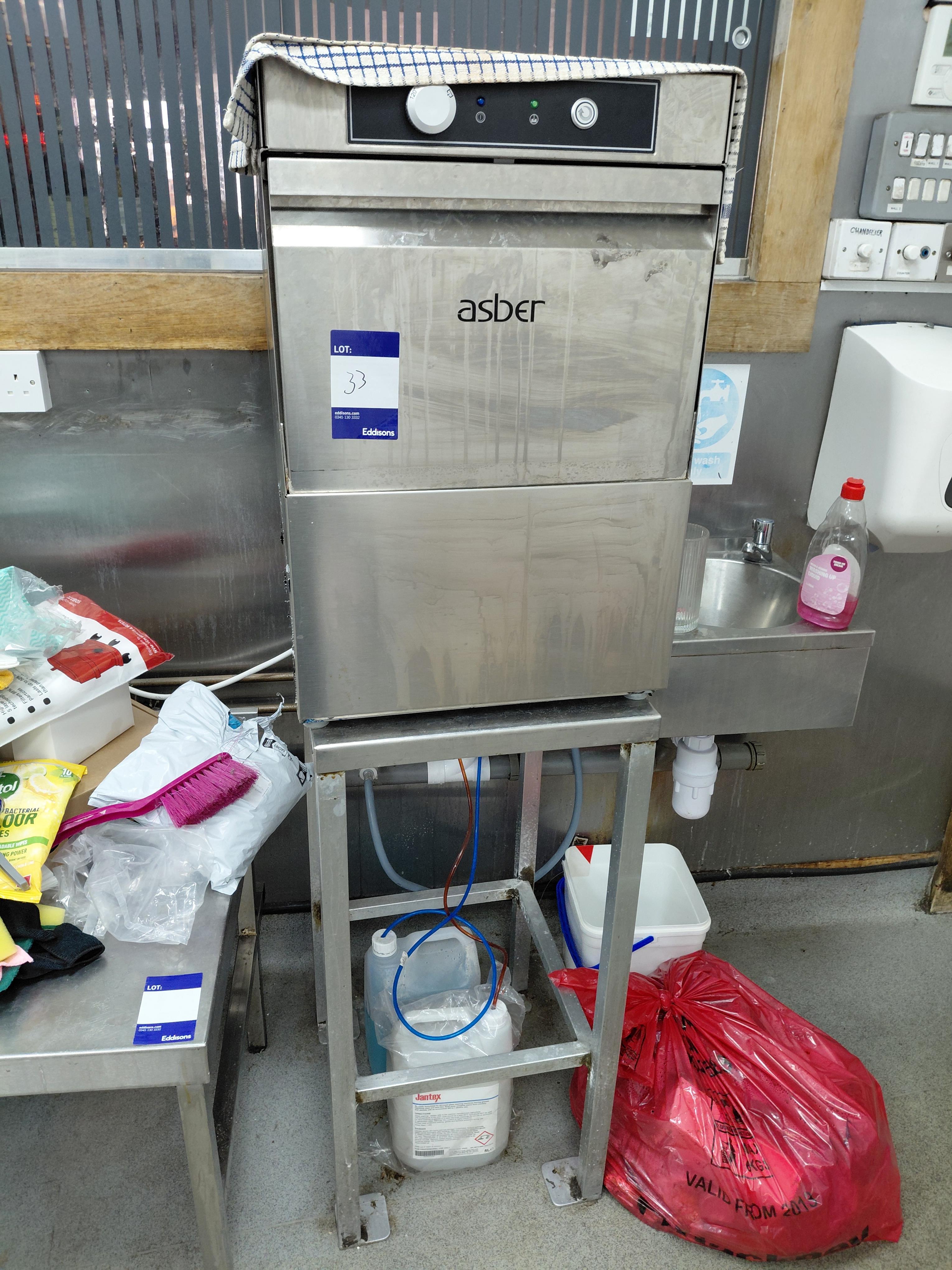 Aseer glasswasher on stand & stainless steel low table (Disconnection required by qualified tradespe - photo 1