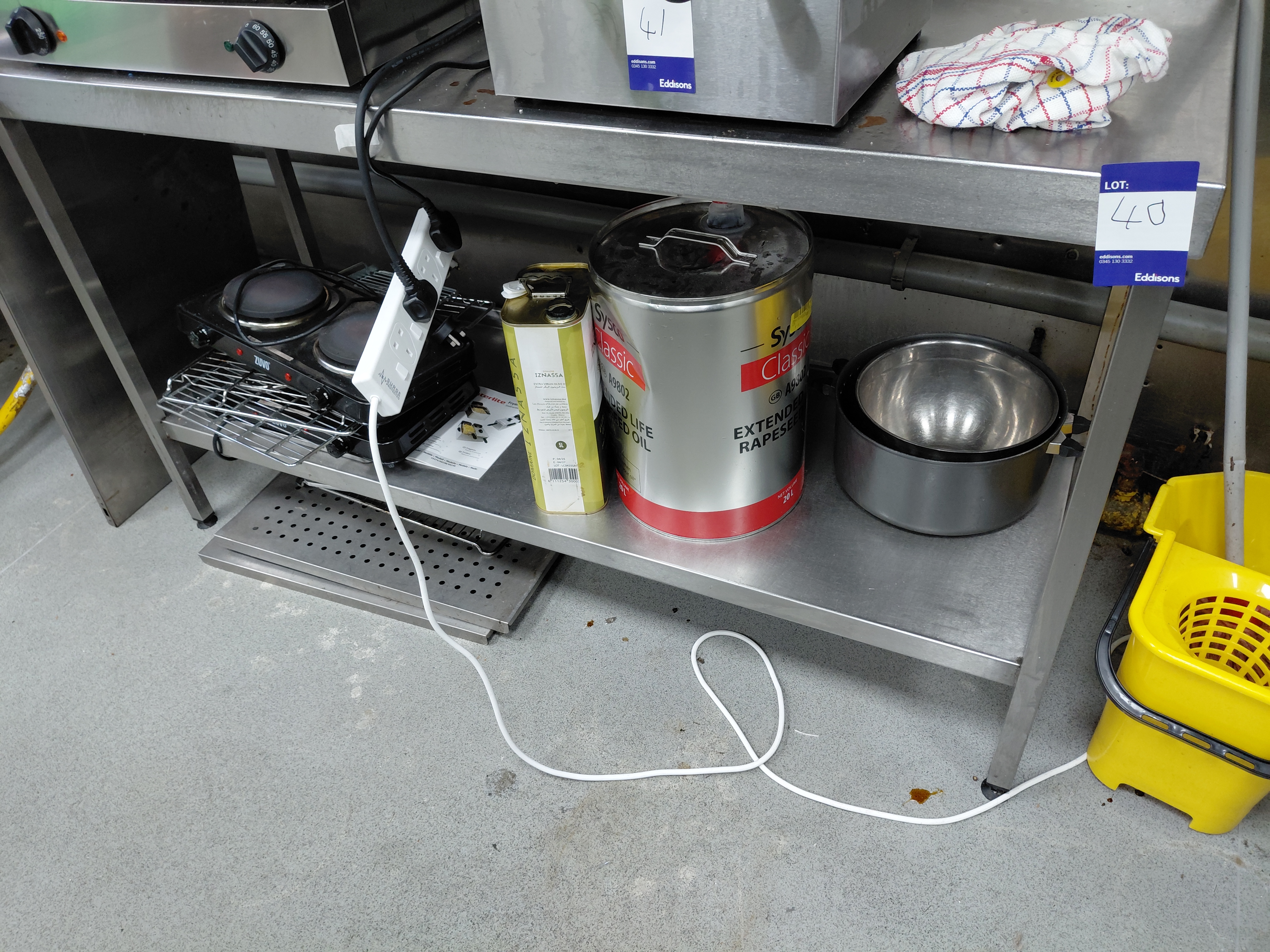 Stainless steel table & 2 Zvvo hotplates - photo 1