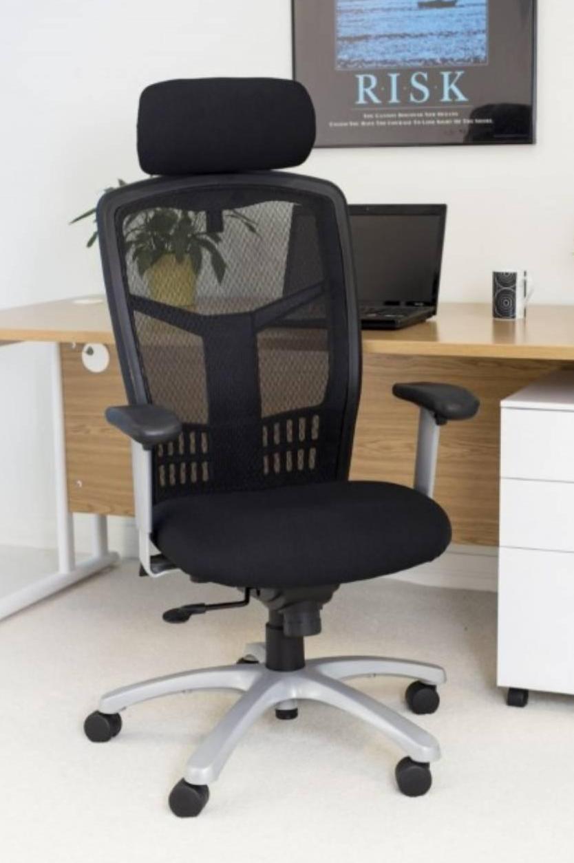 FONZ Heavy Duty Black Mesh Office Chair, Boxed and required building - photo 1