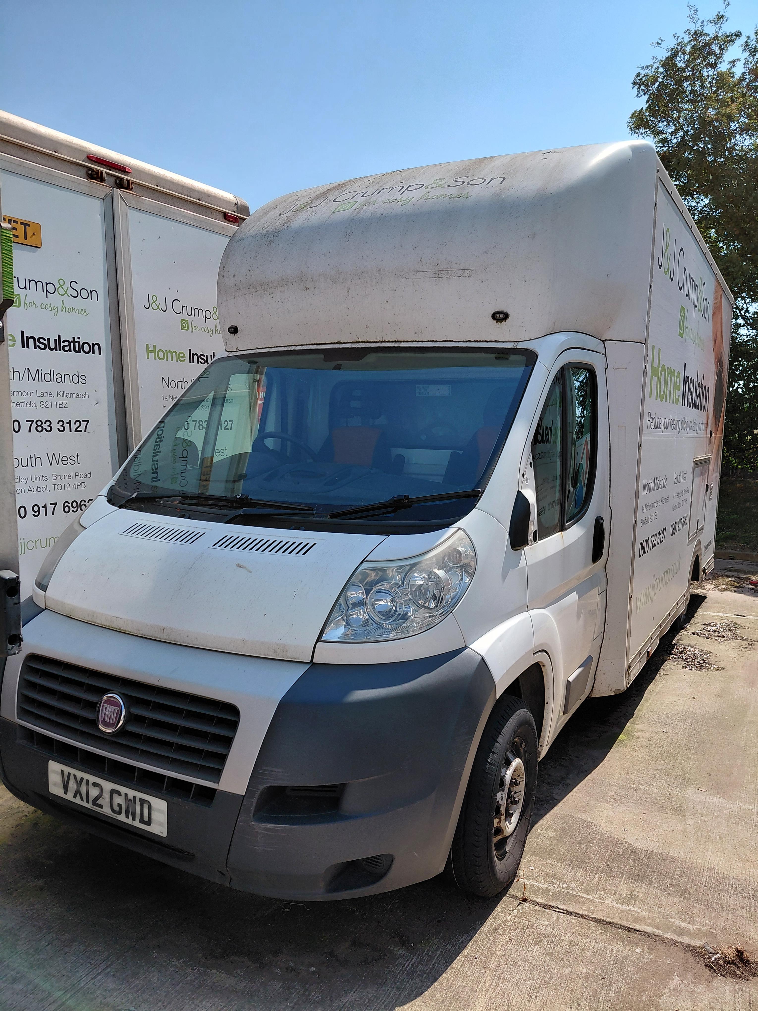Fiat Ducato 130 MultiJet Maxi Mover Insulation Bead Van. Registration: VX12 GWD. Mileage at last MOT - photo 1