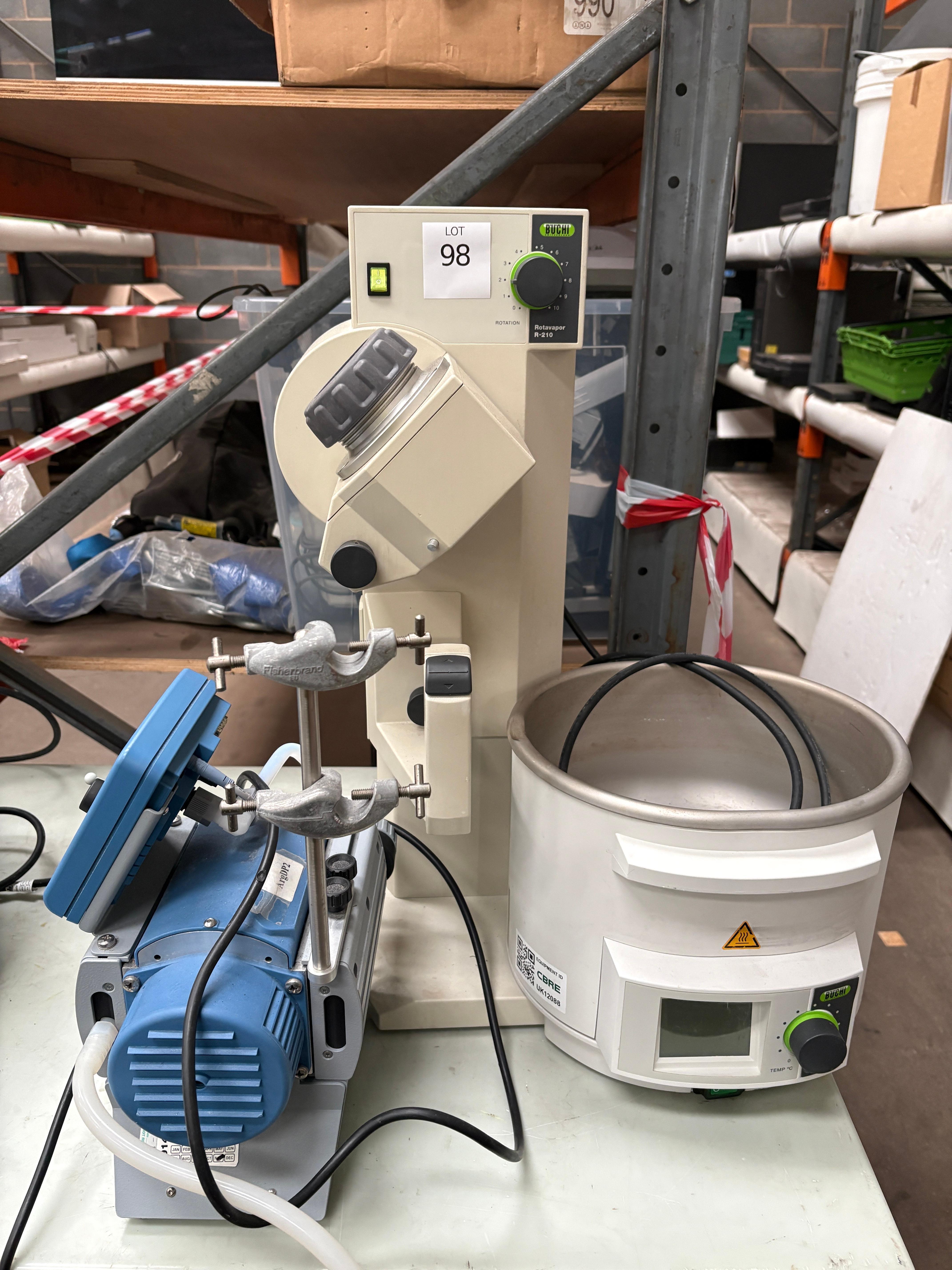 Buchi Rotavapor R-210 with Buchi Waterbath B-491 and Vacubrand CVC 3000 pump - photo 1