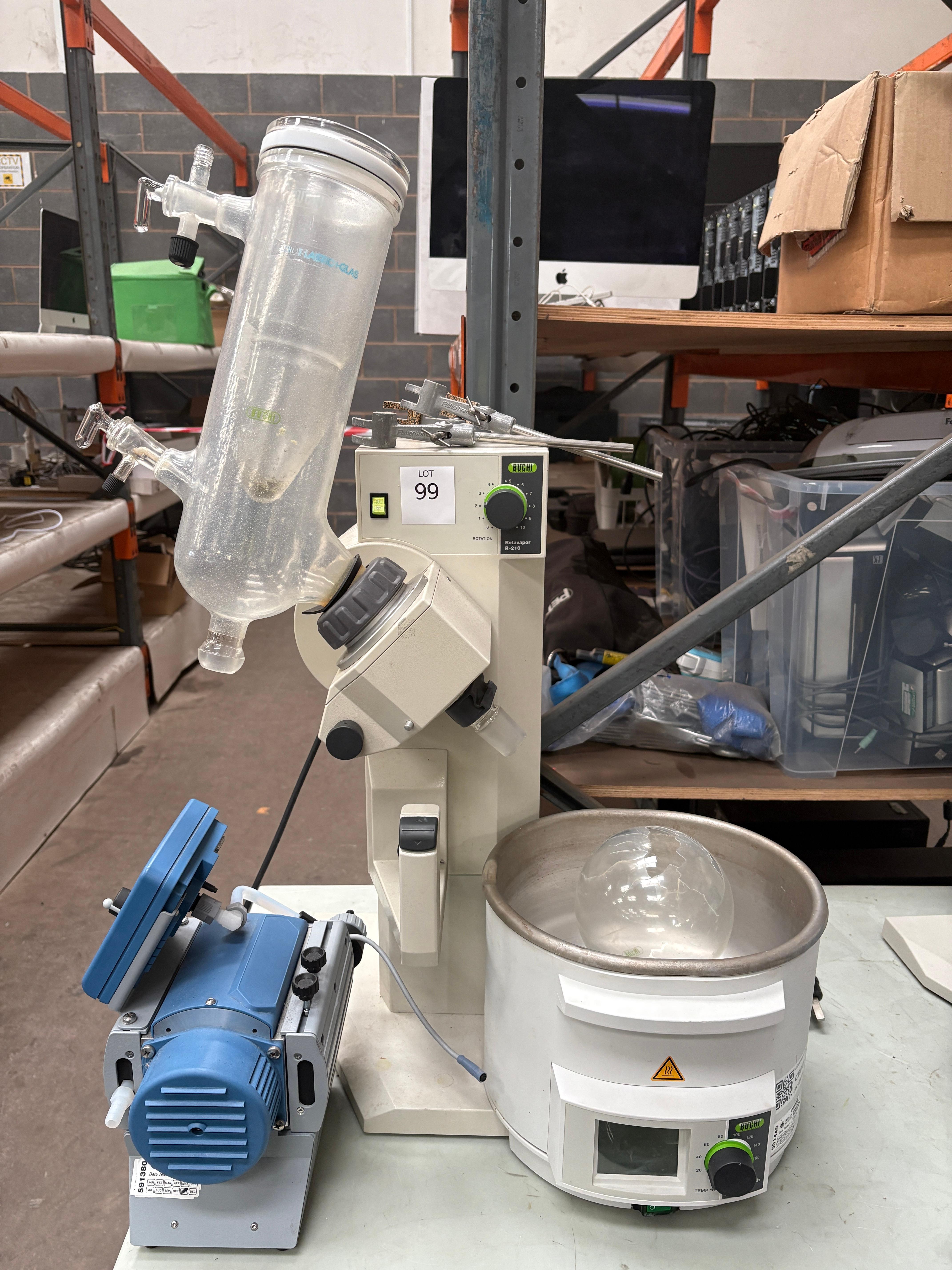 Buchi Rotavapor R-210 with Buchi Waterbath B-491 and Vacubrand CVC 3000 pump - photo 1