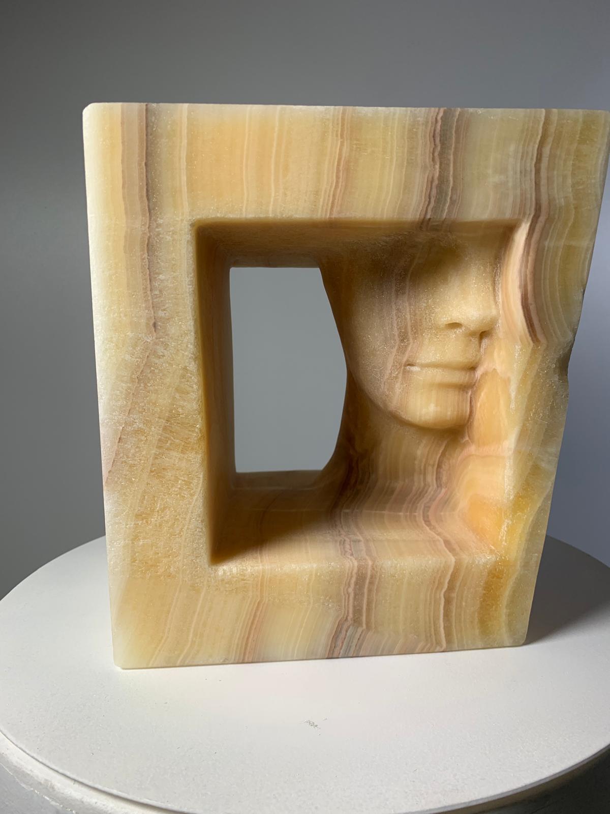 Domenico Ludovico T1, 2024 Precious Onyx from the Alps Apuan, Hand Carved 10 3/5 9 2/5 8 7/10 in - photo 1