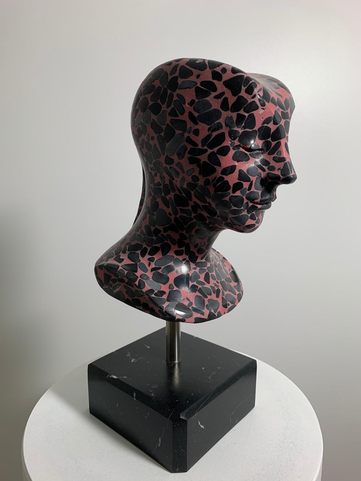 Domenico Ludovico Black in rose n.1, 2021 Precious and rare marble of Carrara from the valley of the - photo 1