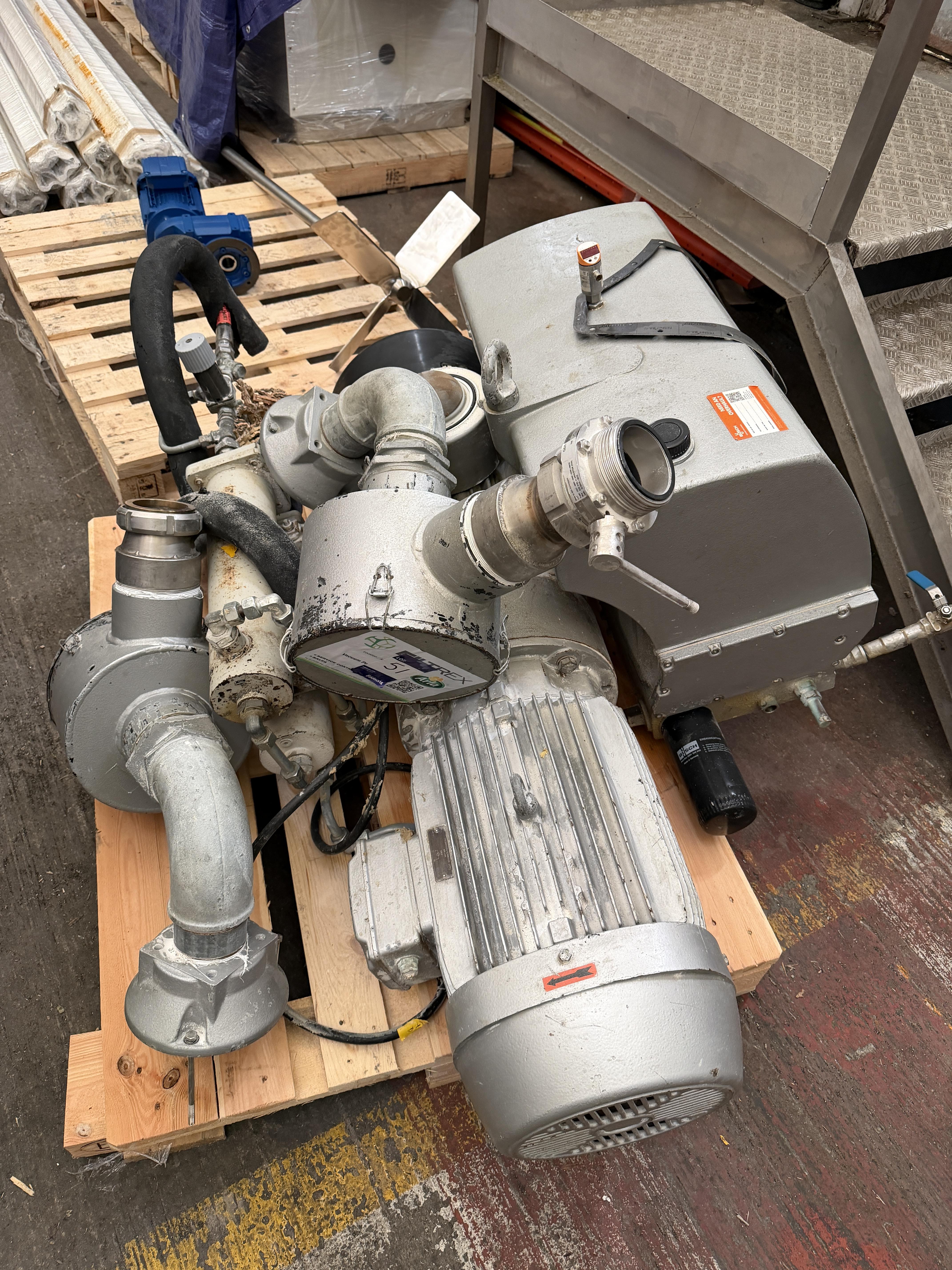 Busch Vacuum Pump. RA0800 B 441 ZZZZ. CO133000106. Water cooled. Dismantled on a pallet. This lot is - photo 1