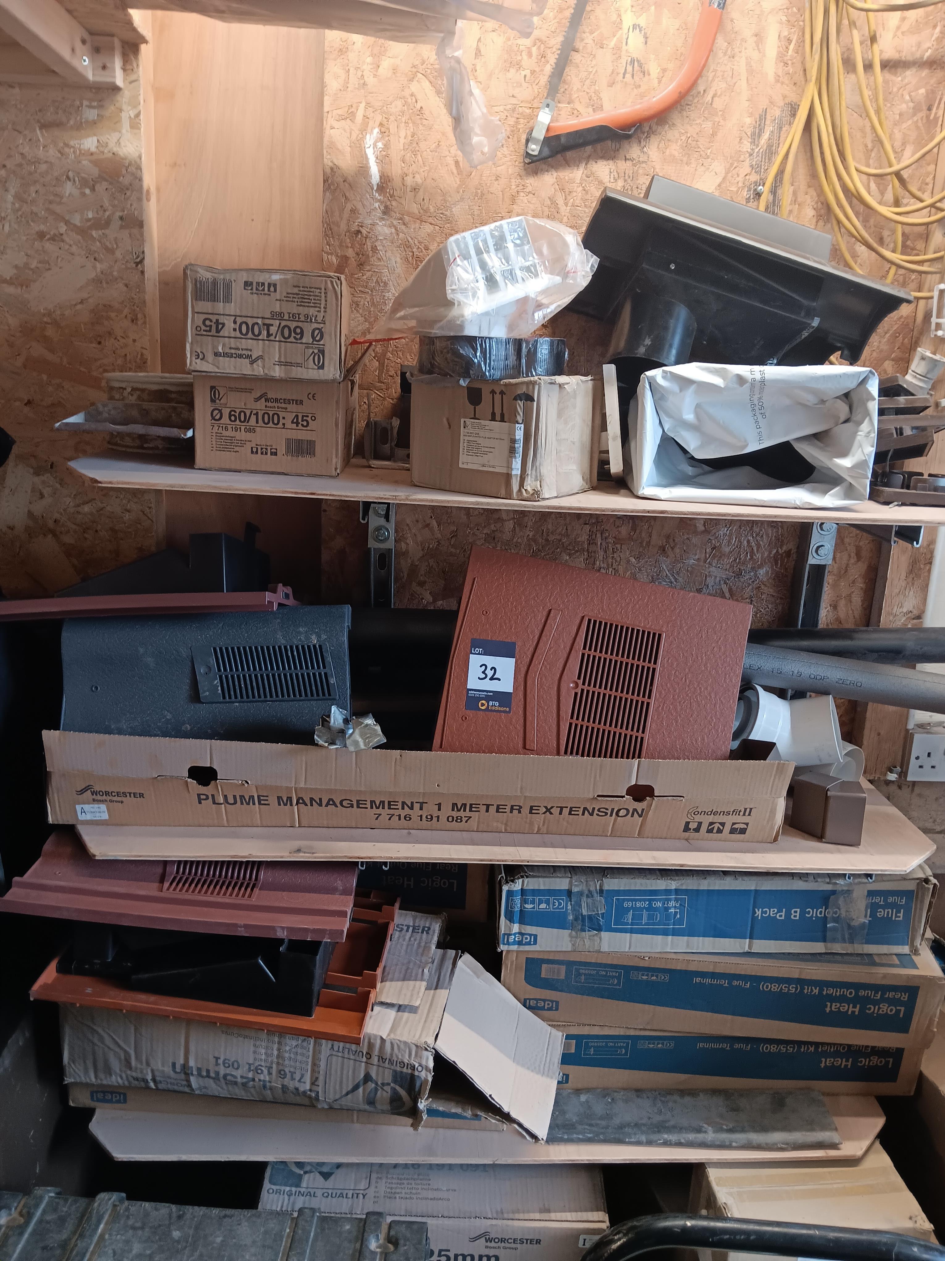 Quantity of various plume and flue components to shelving - photo 1