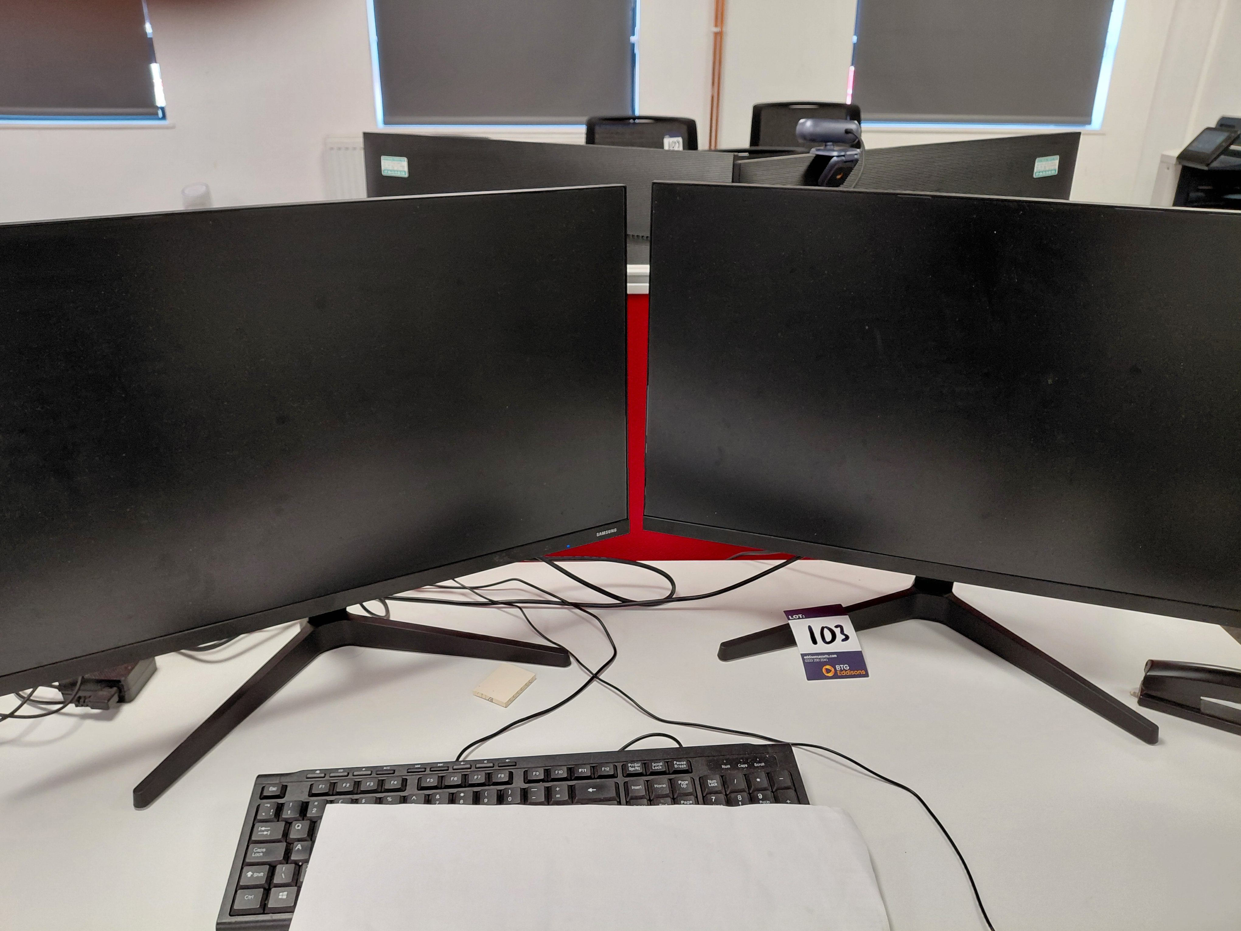 2 x Samsung F27T350FHR 27in LED monitors, S/N CXJTH4ZR104444W & CXJTH4ZR103580E - photo 1