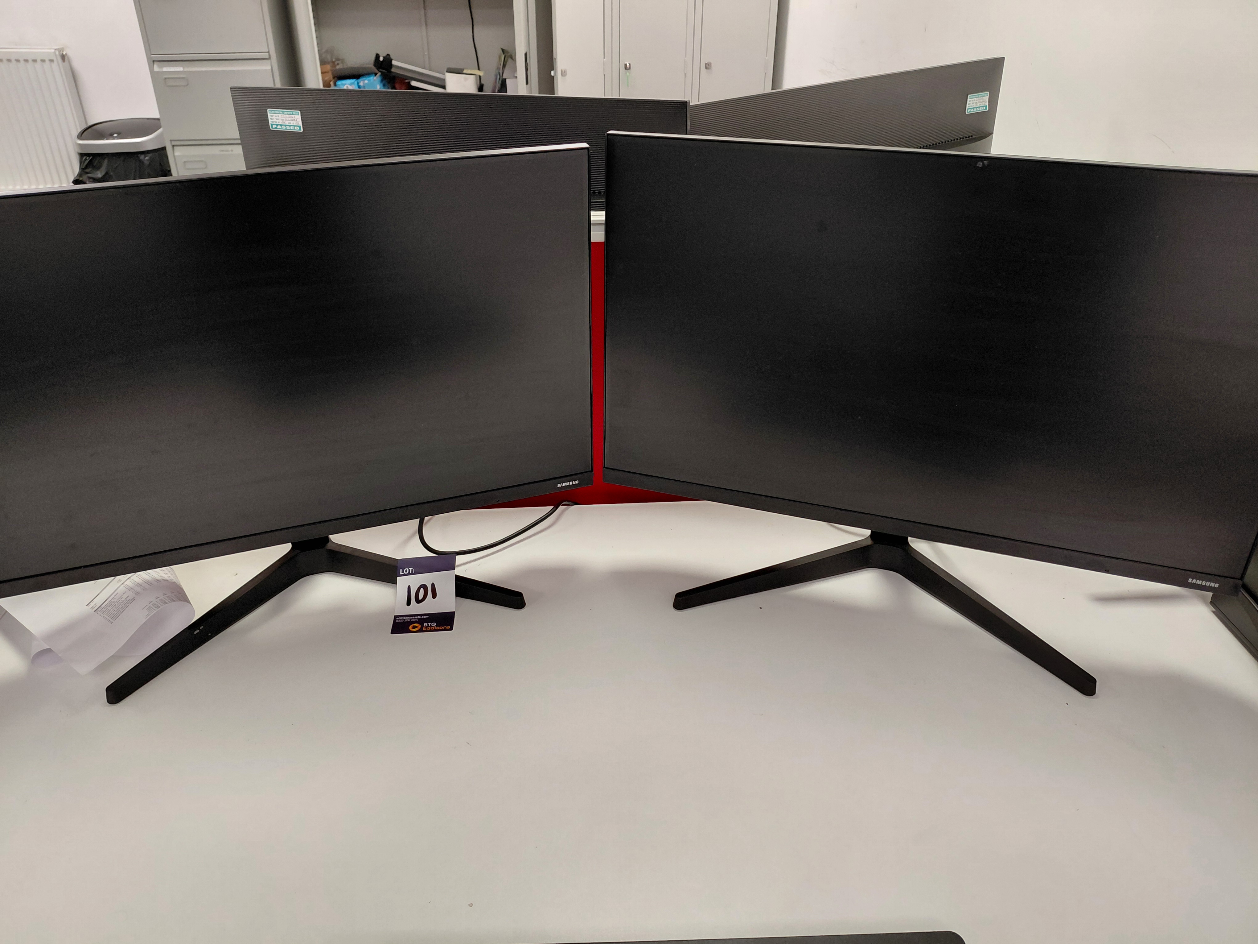 2 x Samsung F27T350FHR 27in LED monitors, S/N 96GZHKZTC00253P & 06GZHK7TC00255M - photo 1