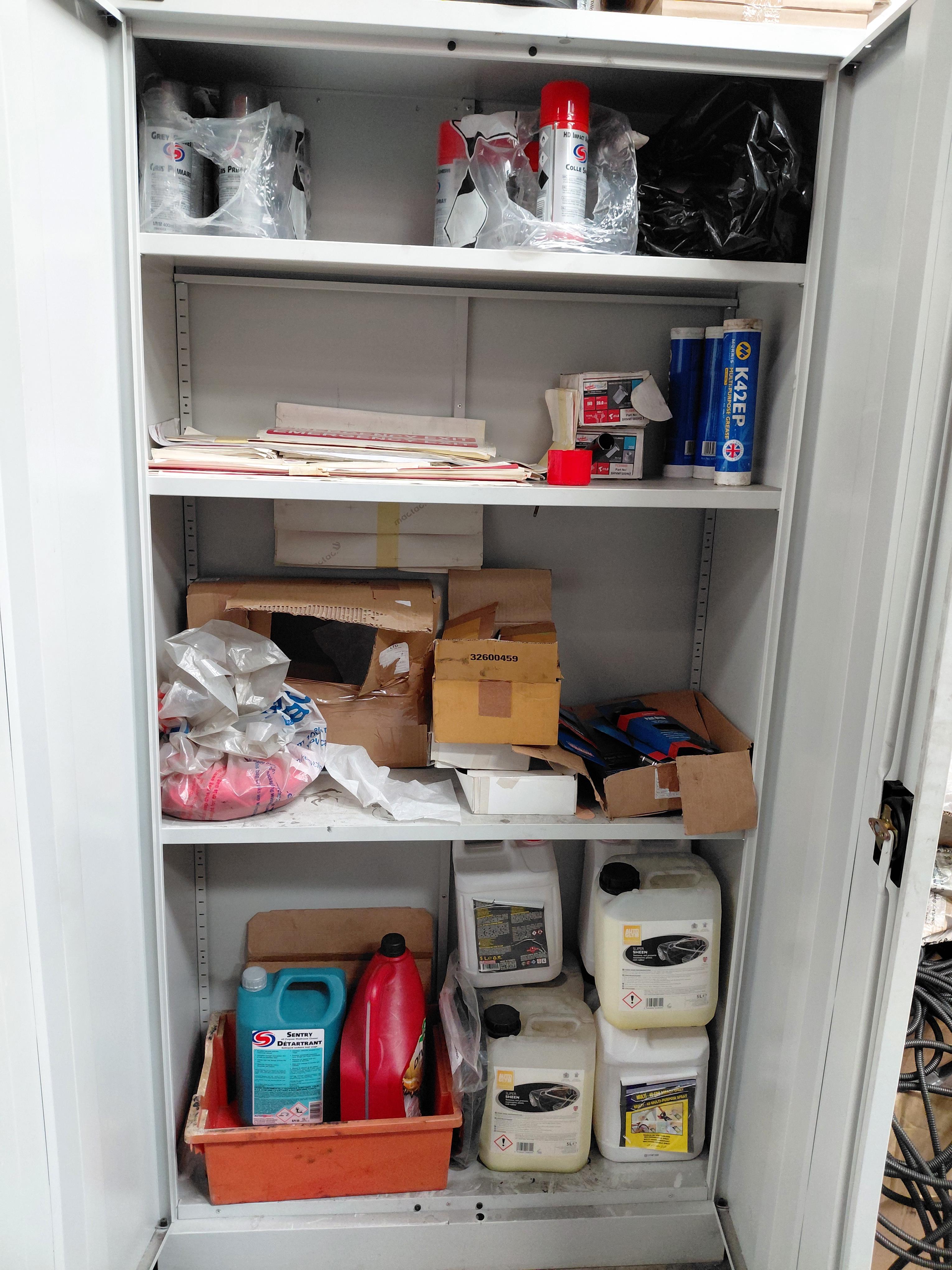 Double Door Cabinet and Contents to Include: Cleaning and Maintenance Products� - photo 1