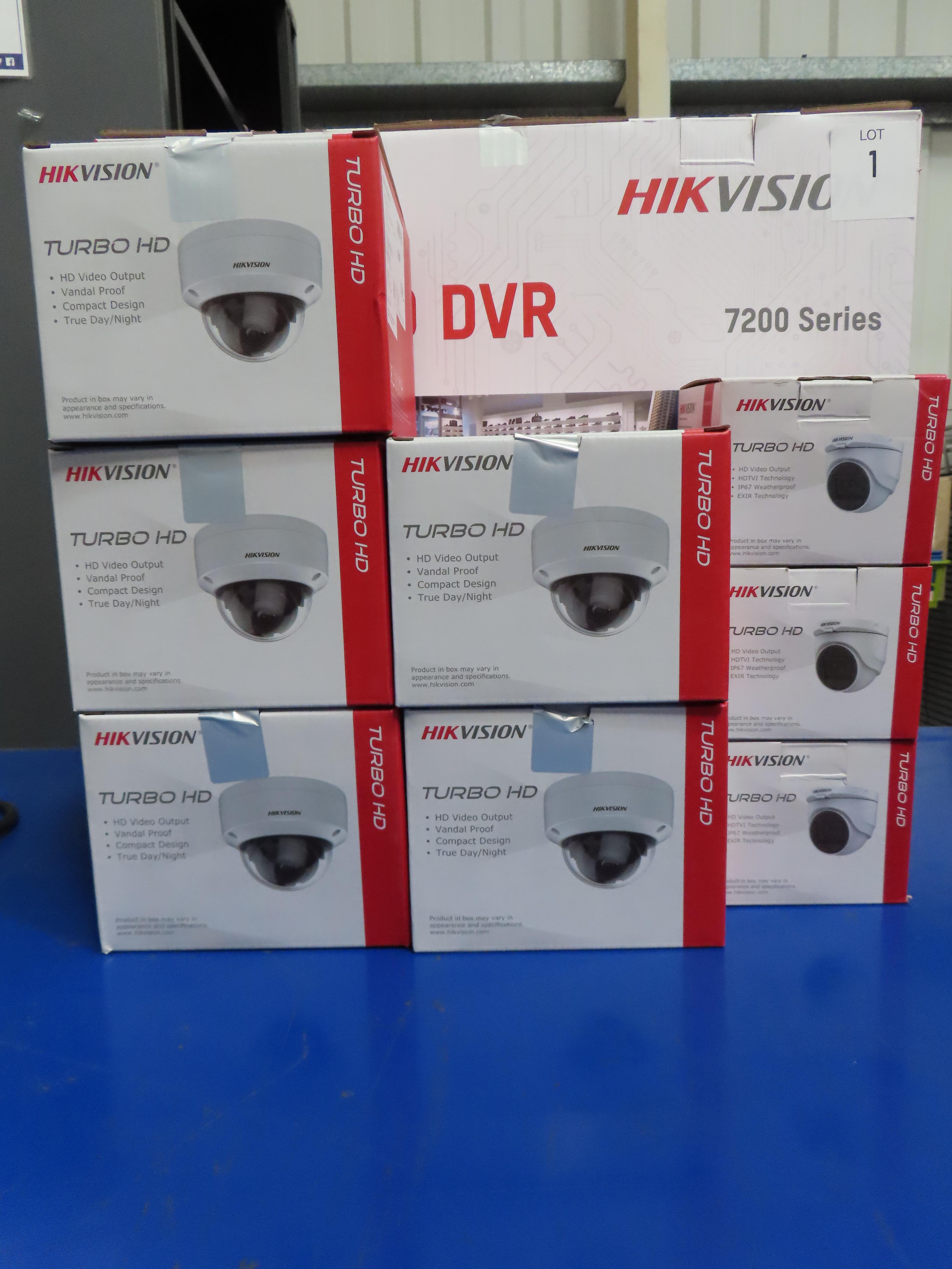 Hikvision Turbo HD DVR 7200 Series with 8x Hikvision Turbo HD Cameras- Please see photos for model n - photo 1