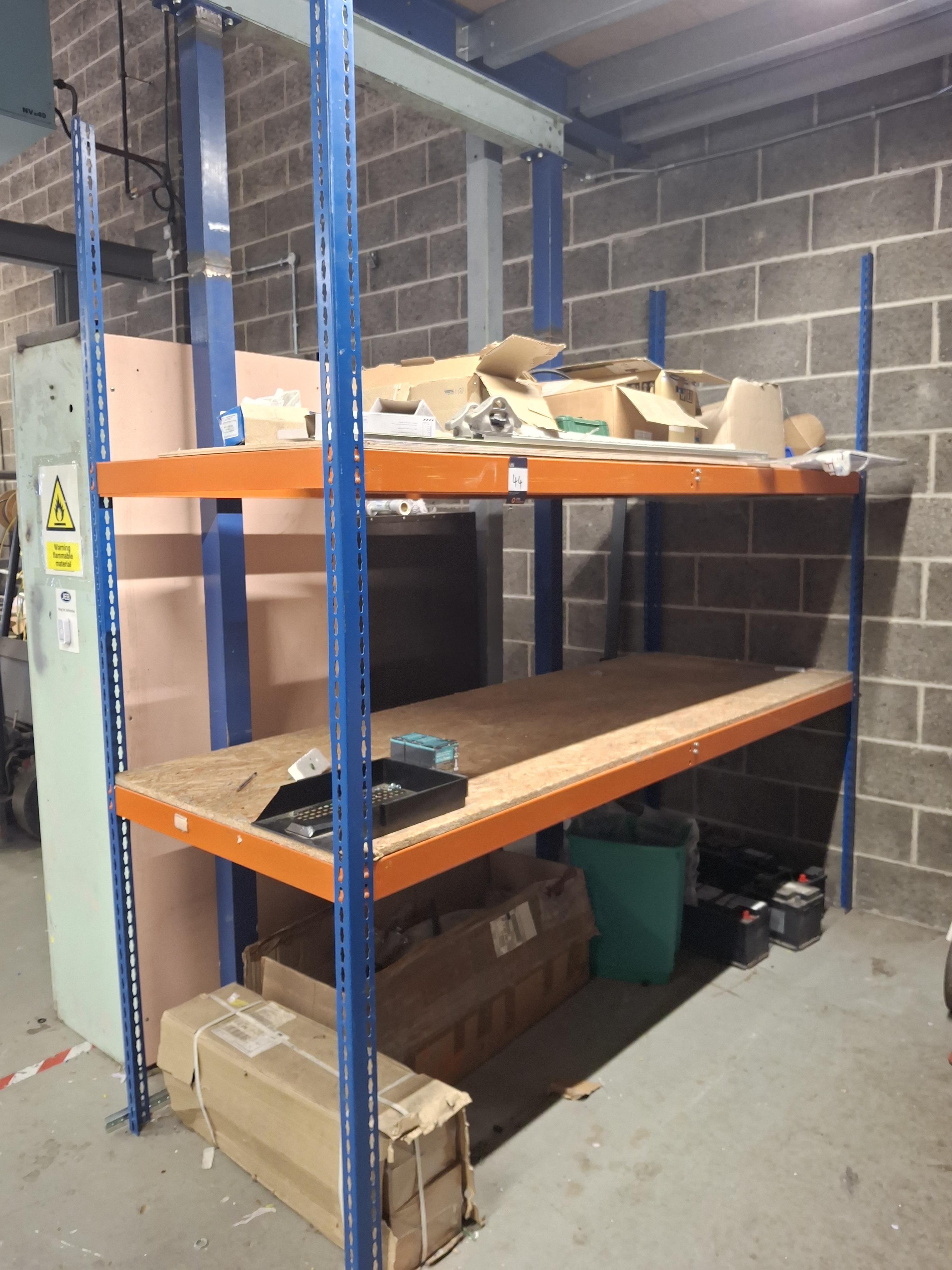 2 Bays of racking and contents to include electrical components and machine parts - photo 1