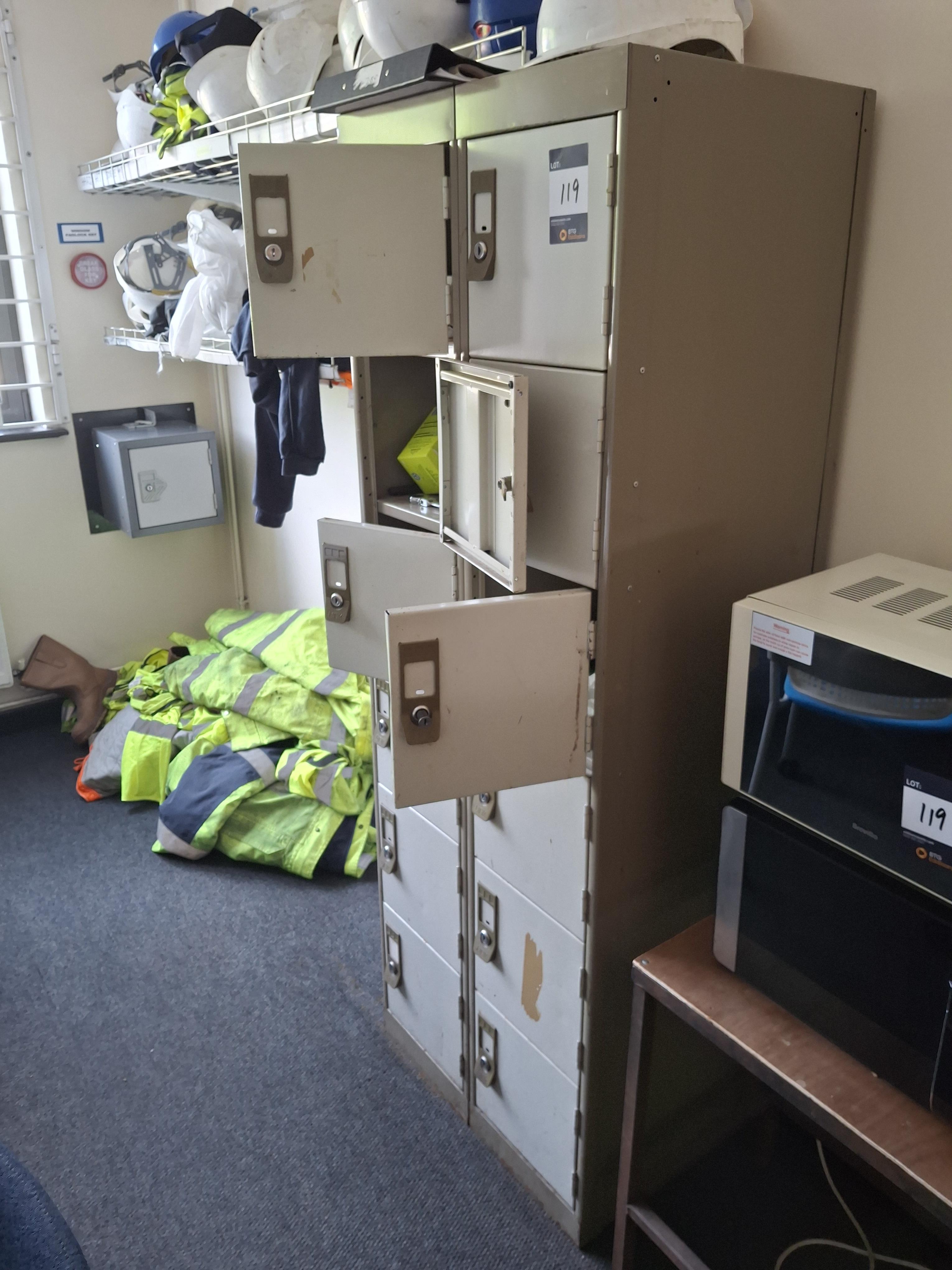 Loose components of kitchen to include lockers, 2 microwaves, helmets, desk, fridge - photo 1
