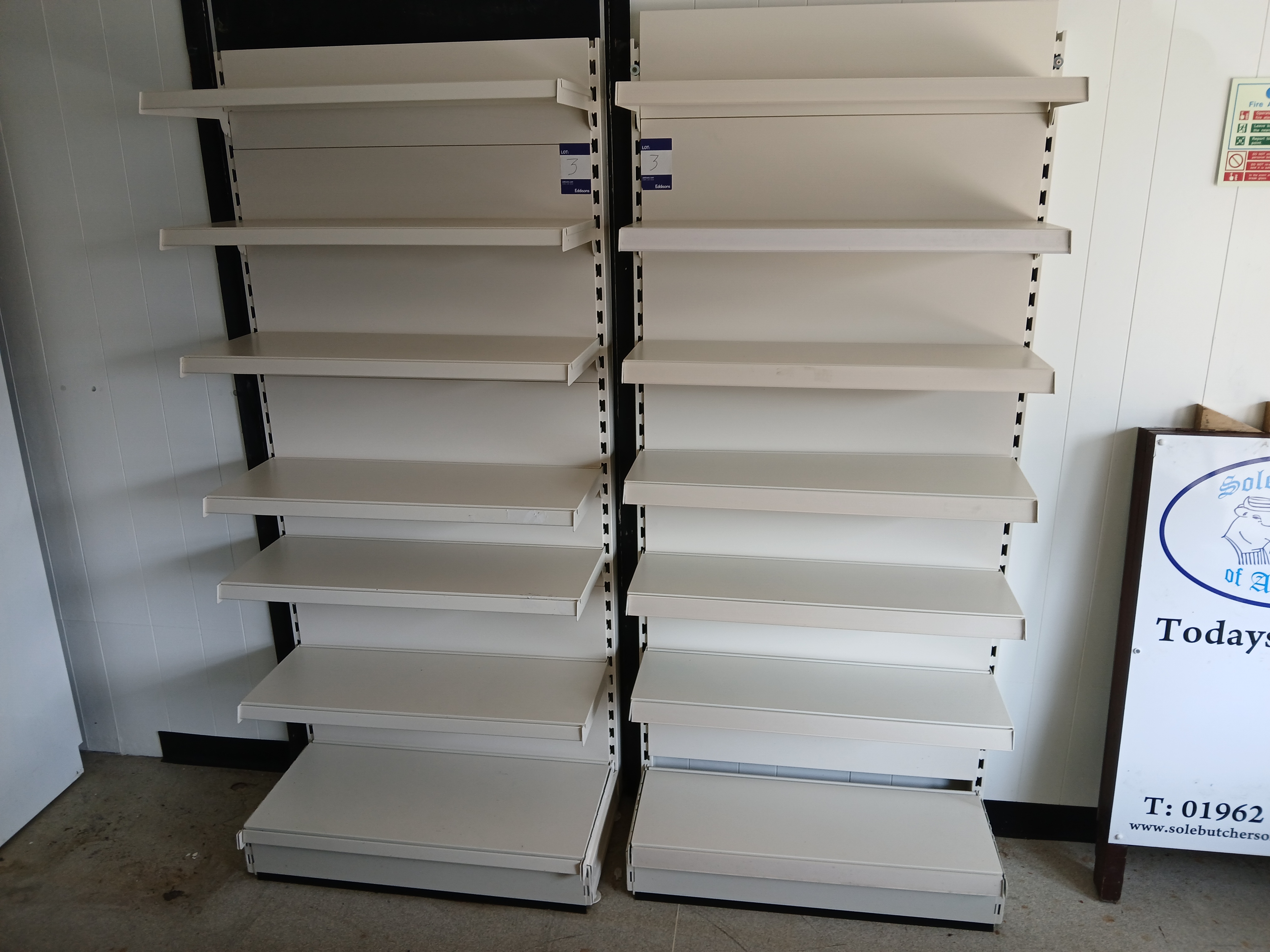 2 x Metal Boltless Shop Display Shelving (Approx. 1850H x 800W) (sold subject to vendors acceptance - photo 1