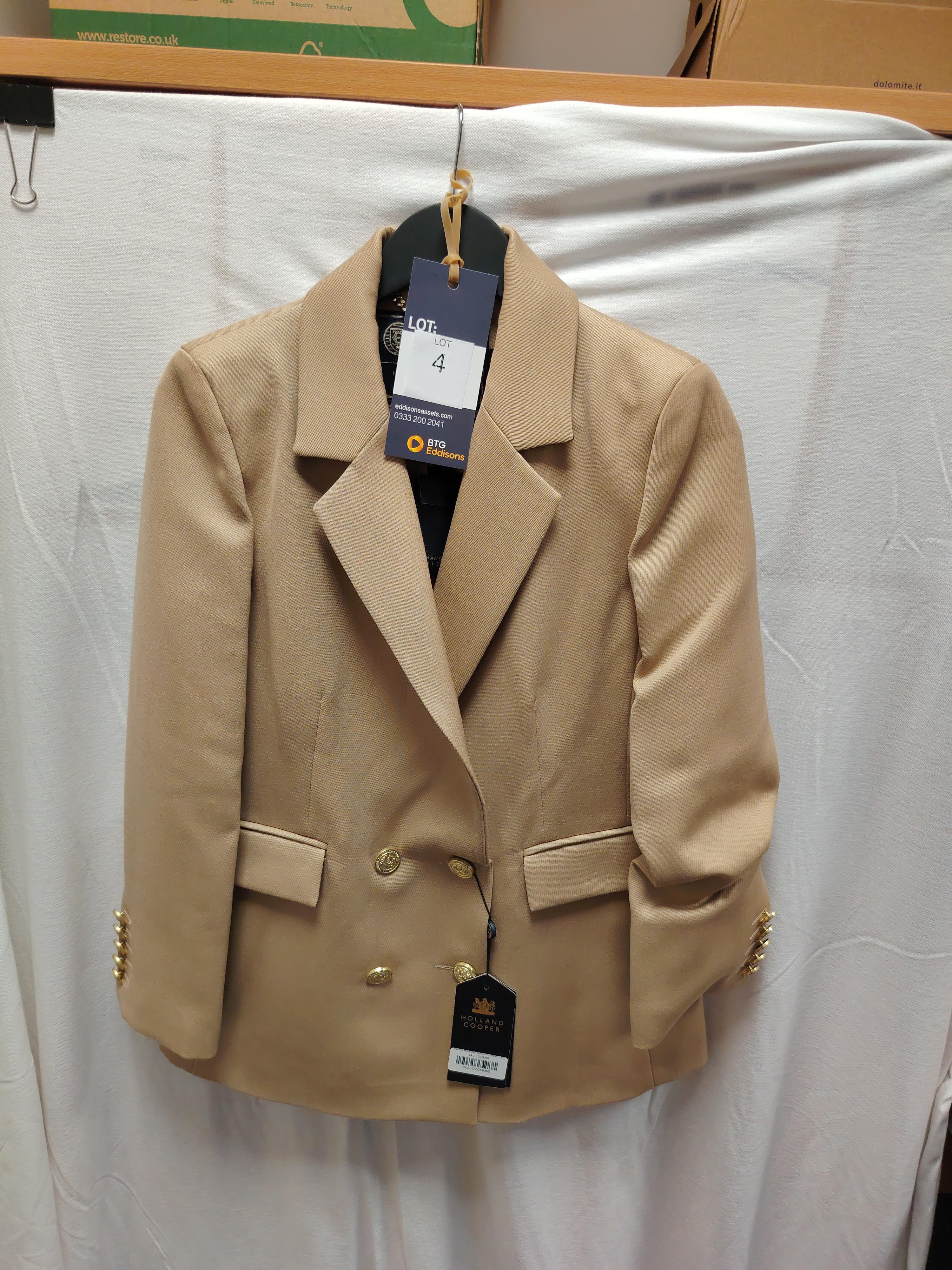 Holland Cooper Double Breasted Blazer in Camel, Size 14, RRP £549 - photo 1