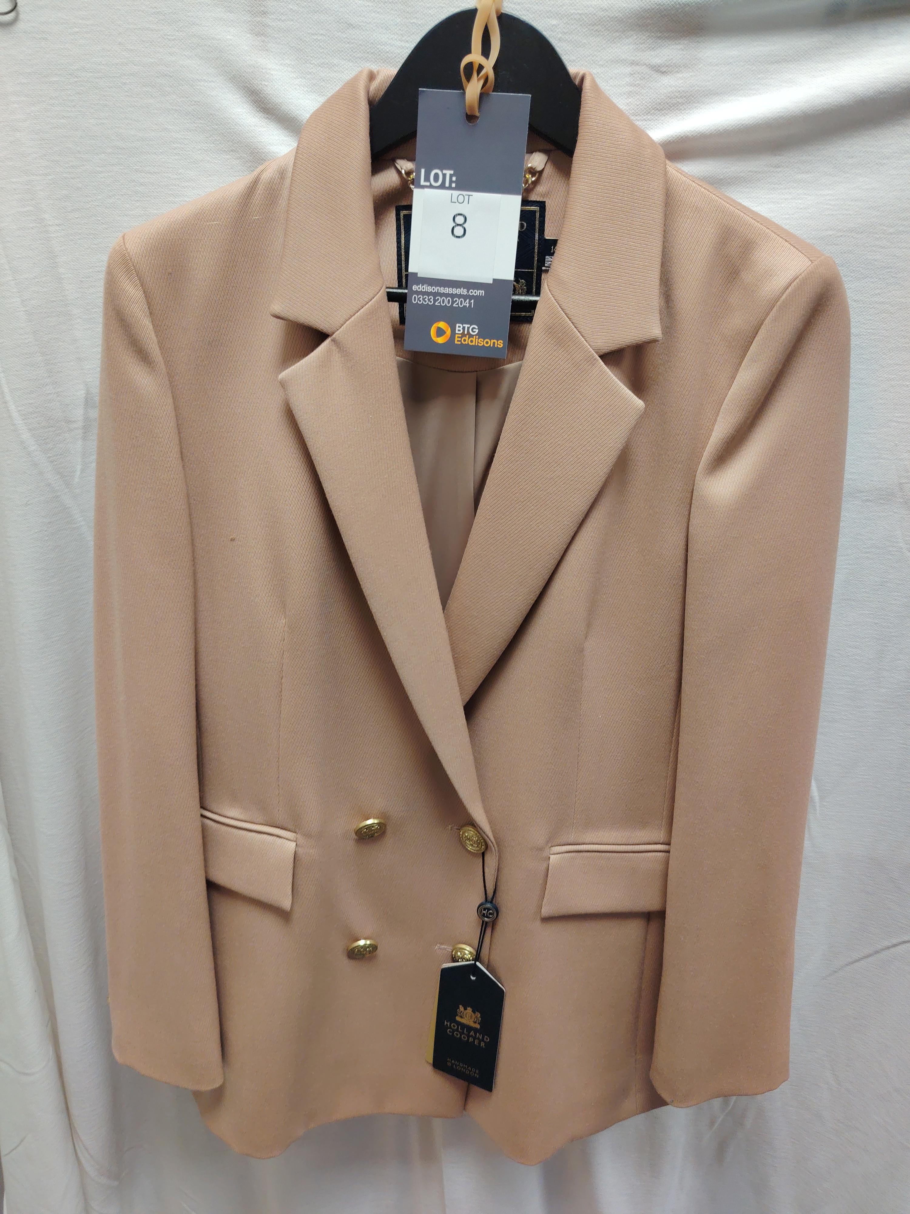Holland Cooper Double Breasted Blazer in Camel, Size 14, RRP £549 - photo 1