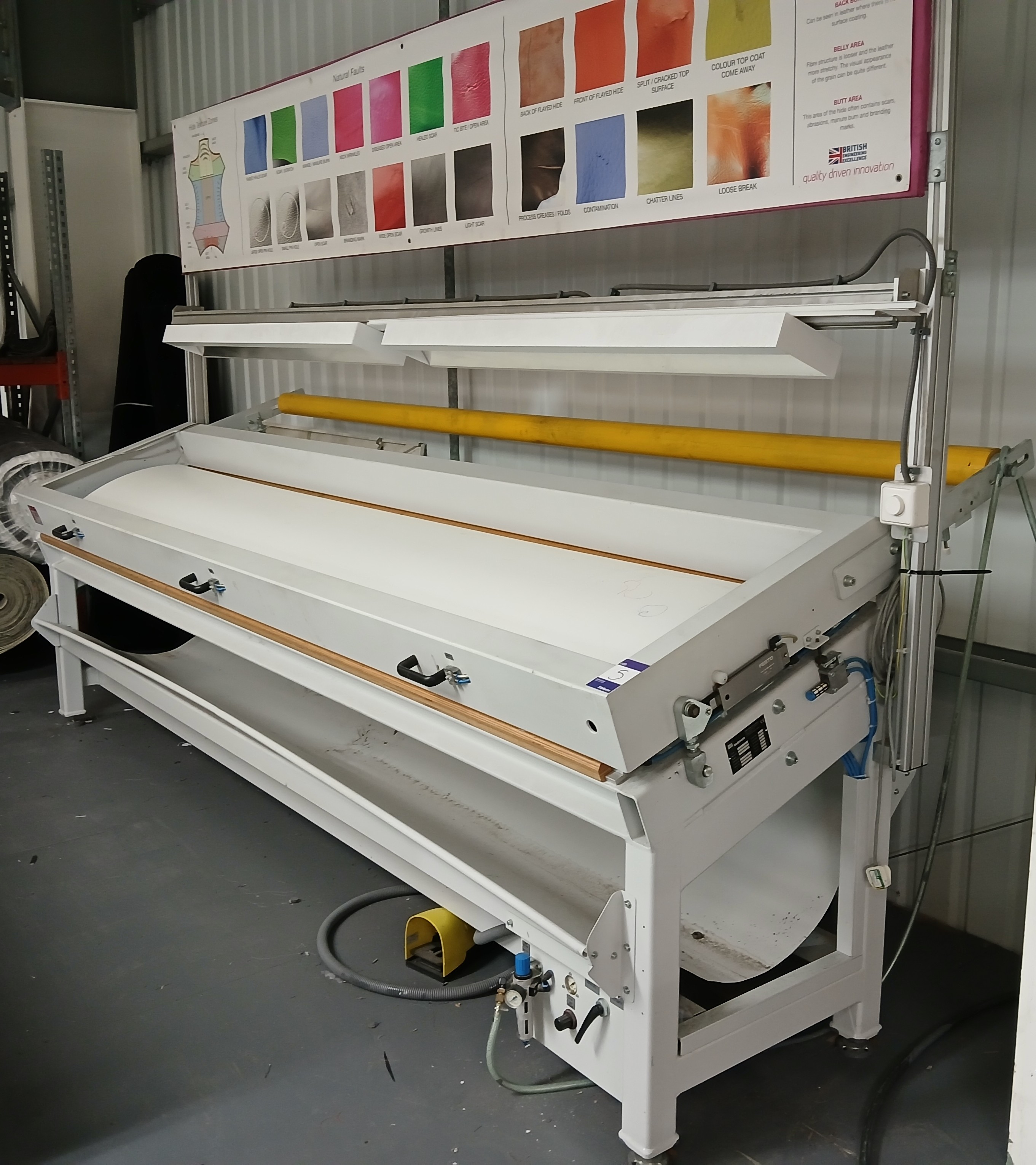 Bima Leather Inspection Table (Type / Number 1700258, 3400, Year 2015), Located on Mezzanine. (Pleas - photo 1