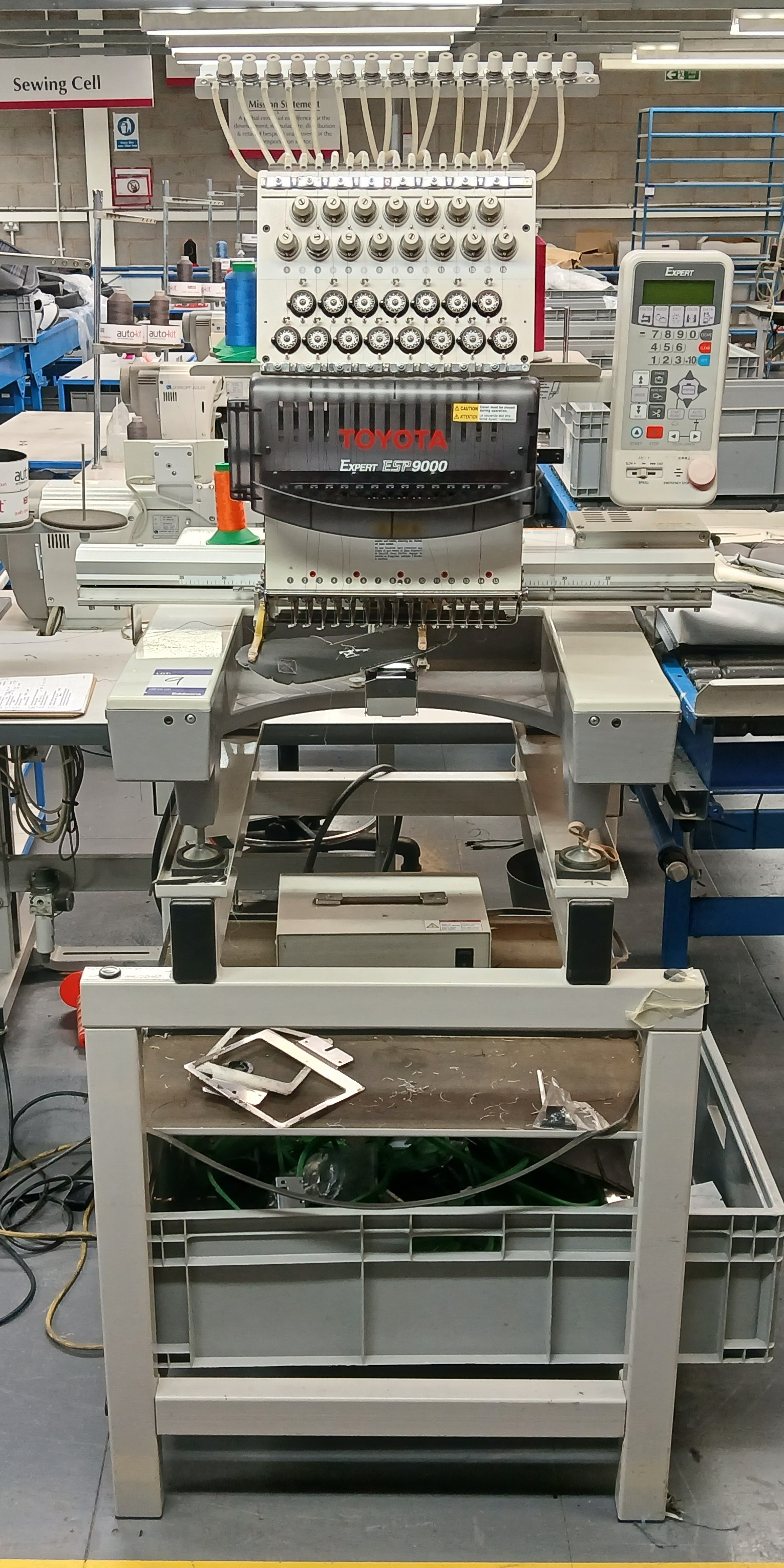 Toyota Expert ESP9000 15 Colour Embroidery Machine (Serial Number W1521B, Approx. 2010), Located on - photo 1