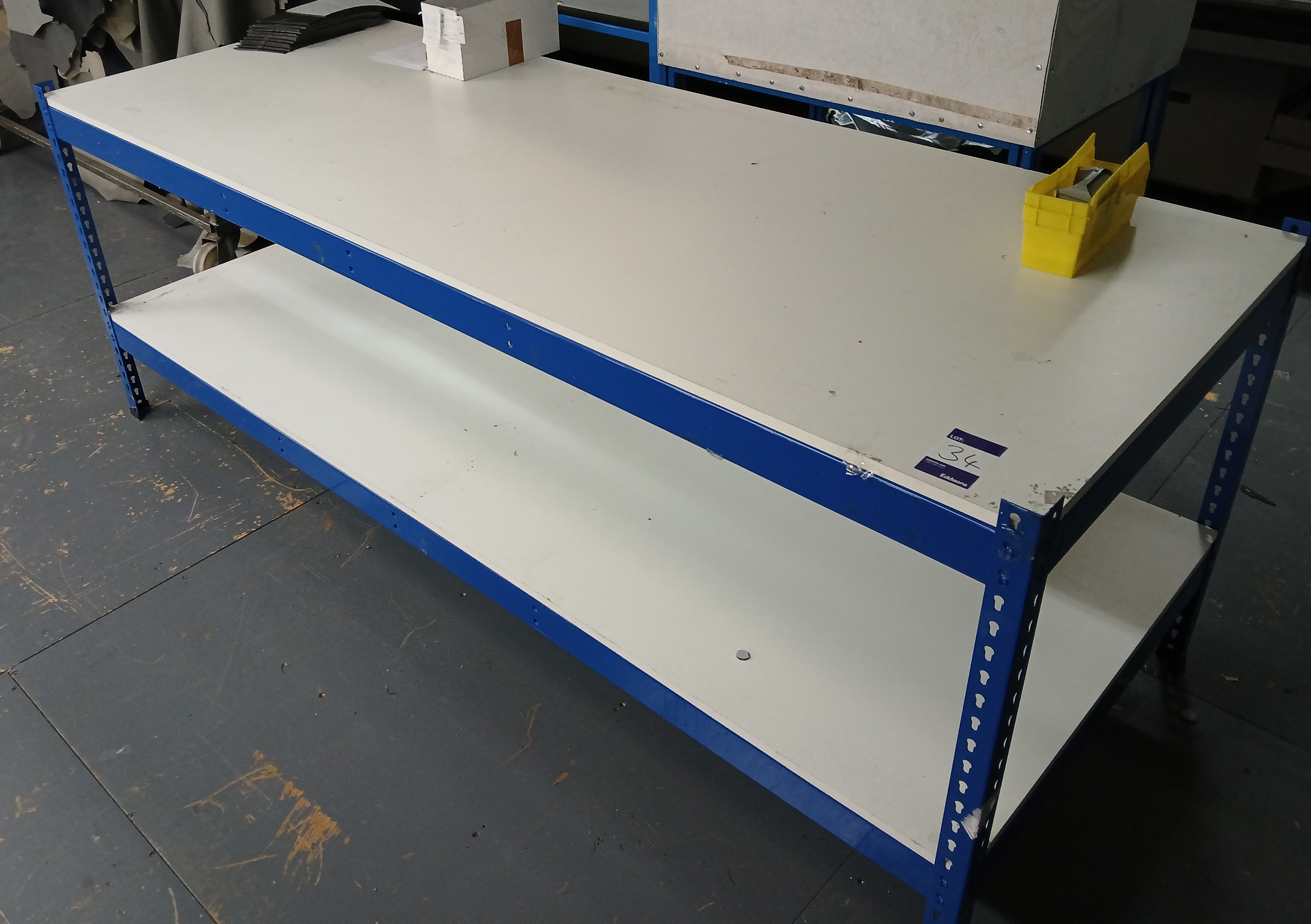 UA96 Cropped Racking Boltless Workbench (Approx. 2440W x 915D x 900H), Located on Mezzanine - photo 1