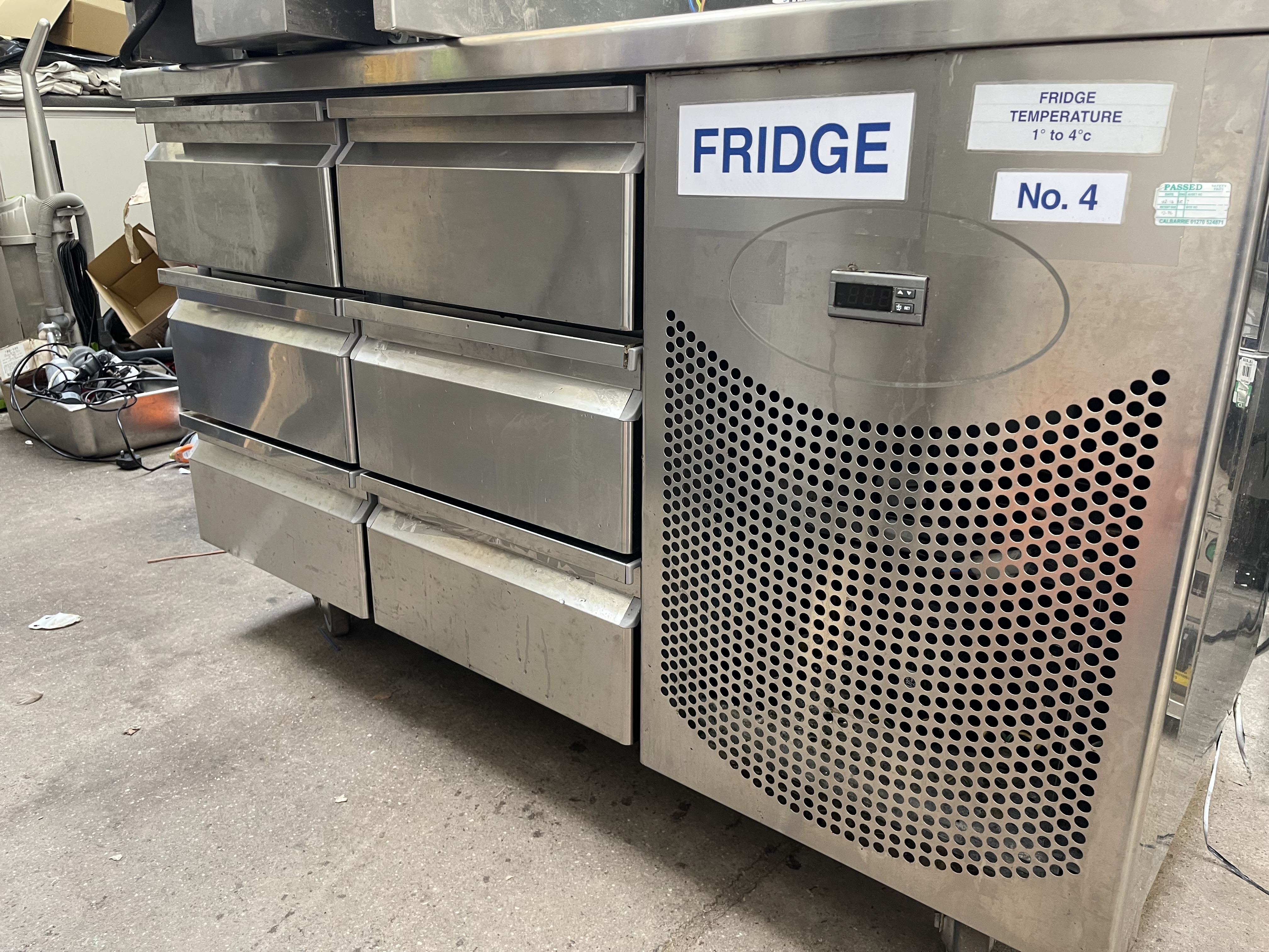Six Drawer Counter Fridge, 13 Amps Plug, On Castors - photo 1