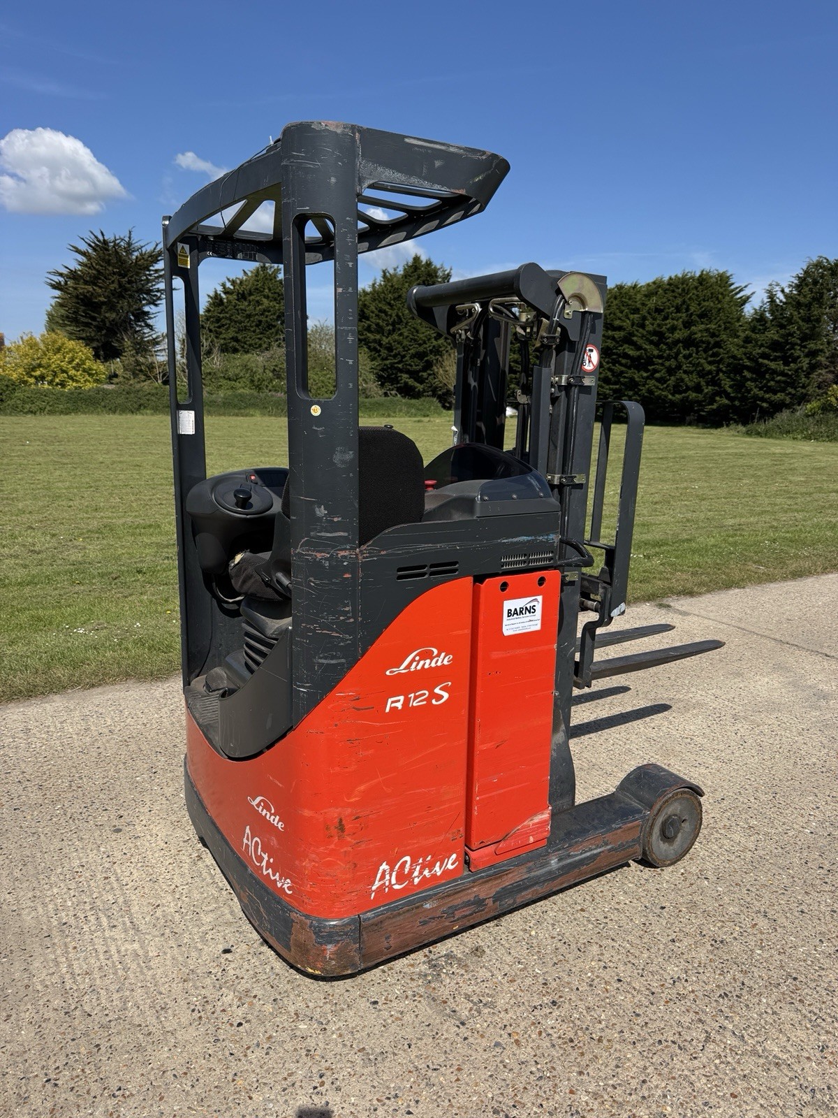 2008 Linde R12 Electric Reach Truck, 4m Lift Height, Only 1,200 Hours - photo 1