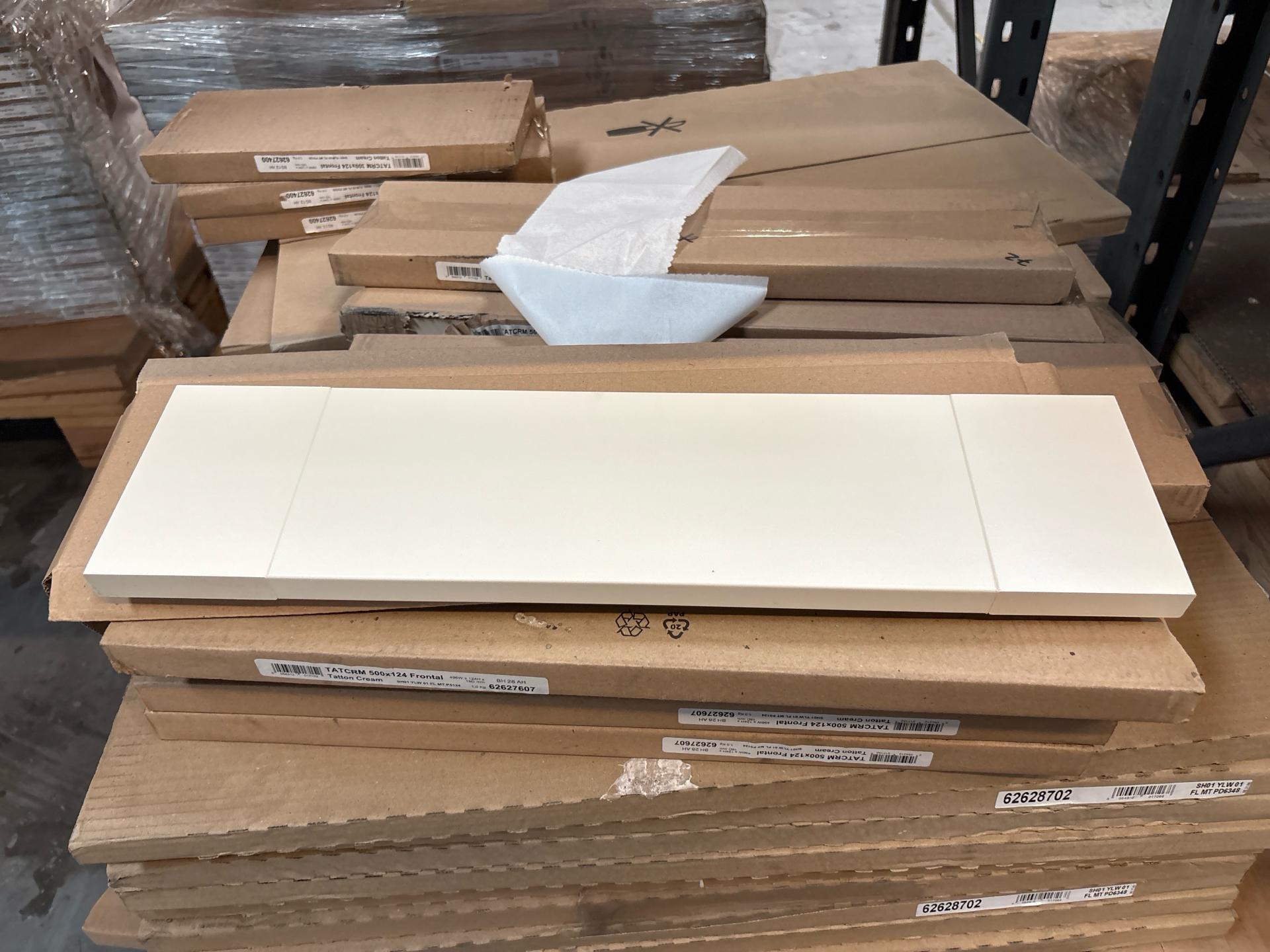 Job Lot of 80 x Cream Kitchen Cabinet Drawer Front 500mm x 124mm - 62627607 - photo 1