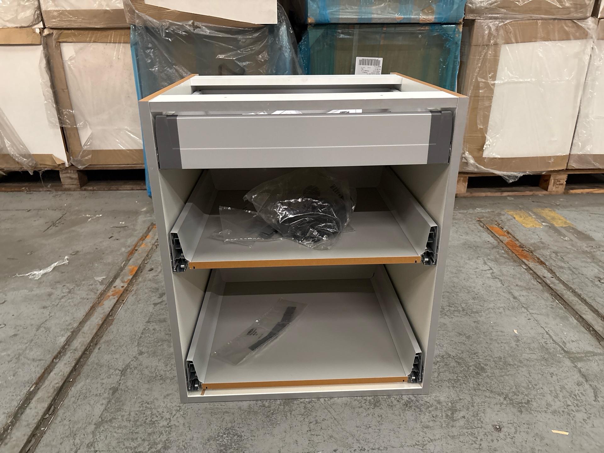 Job Lot of 23 x 2-Drawer Internal Base Cabinet 600mm - 61306007 - photo 1
