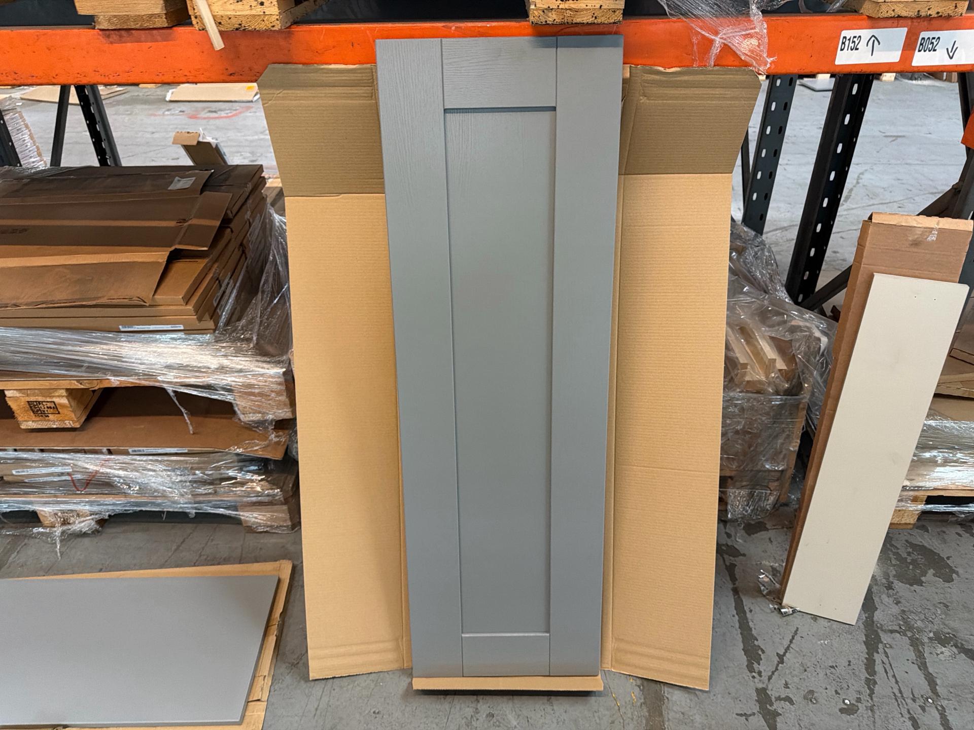Job Lot of 20 x Grey Kitchen Cabinet Front Door 400mm x 1244mm - 60204710 - photo 1
