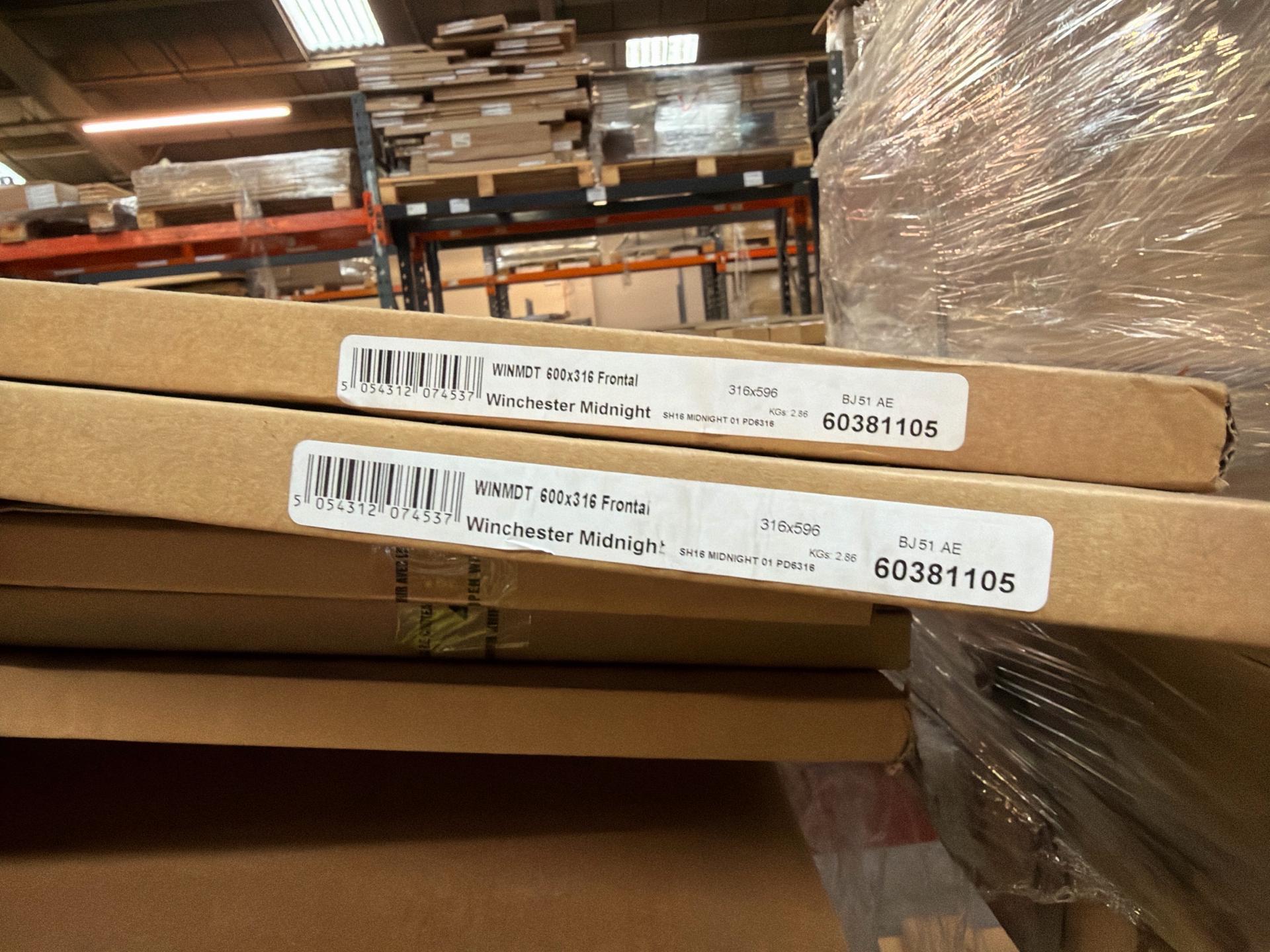 Job Lot of 35 x Midnight Kitchen Cabinet Drawer Front 600mm x 316mm - 60381105 - photo 1