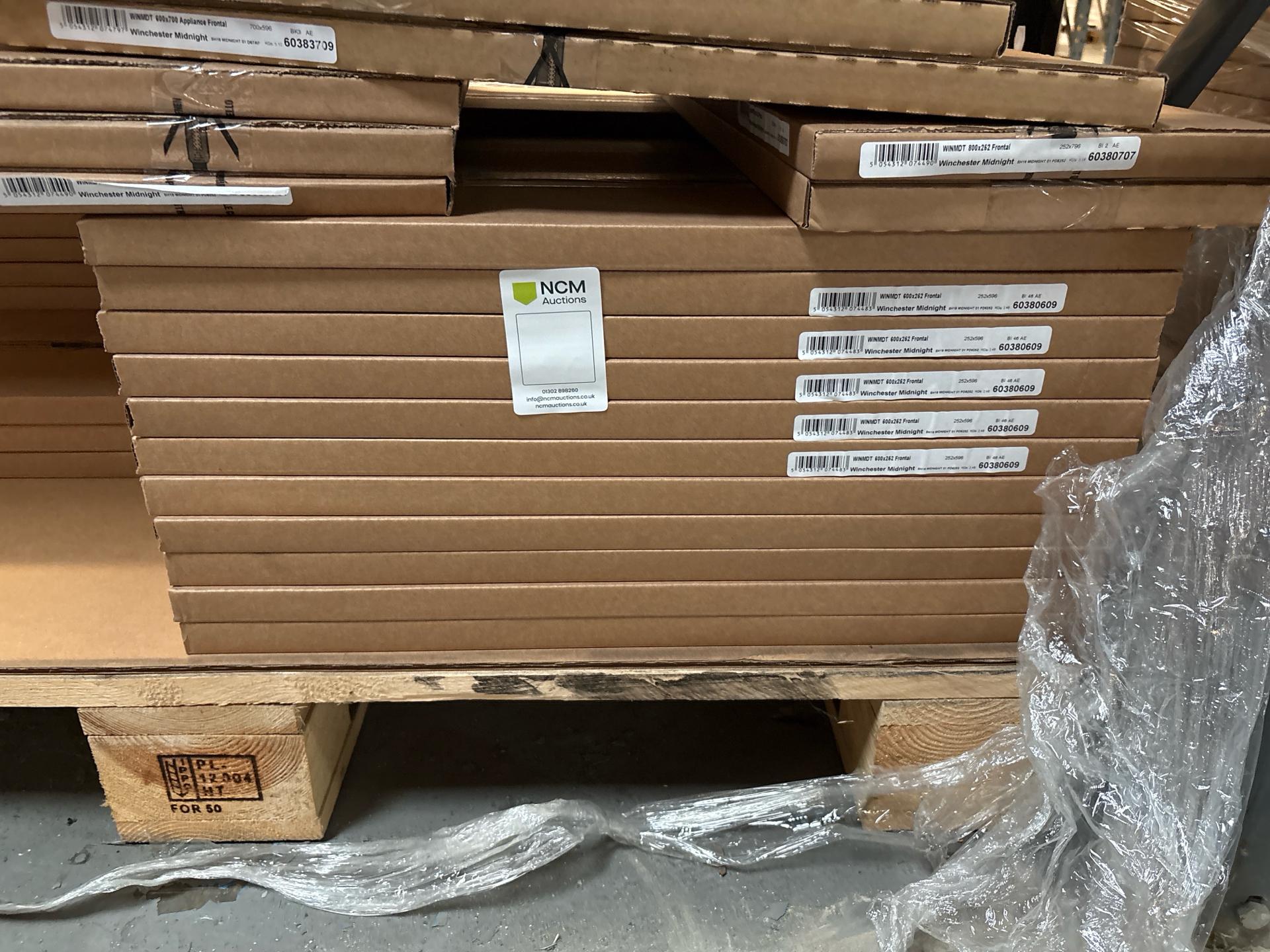 Job Lot of 21 x Midnight Kitchen Cabinet Drawer Front 600mm x 252mm - 60380609 - photo 1