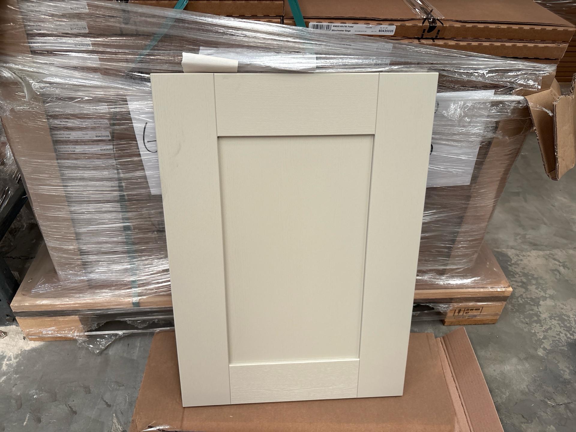 Job Lot of 22 x Sage Green Kitchen Cabinet Front Door 500mm x 700mm - 60435805 - photo 1