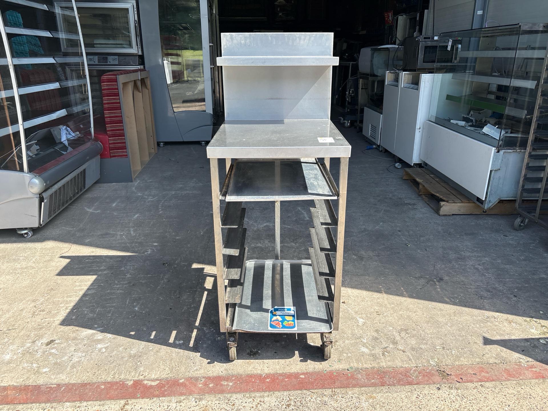 Stainless Steel Mobile Tray Table - photo 1