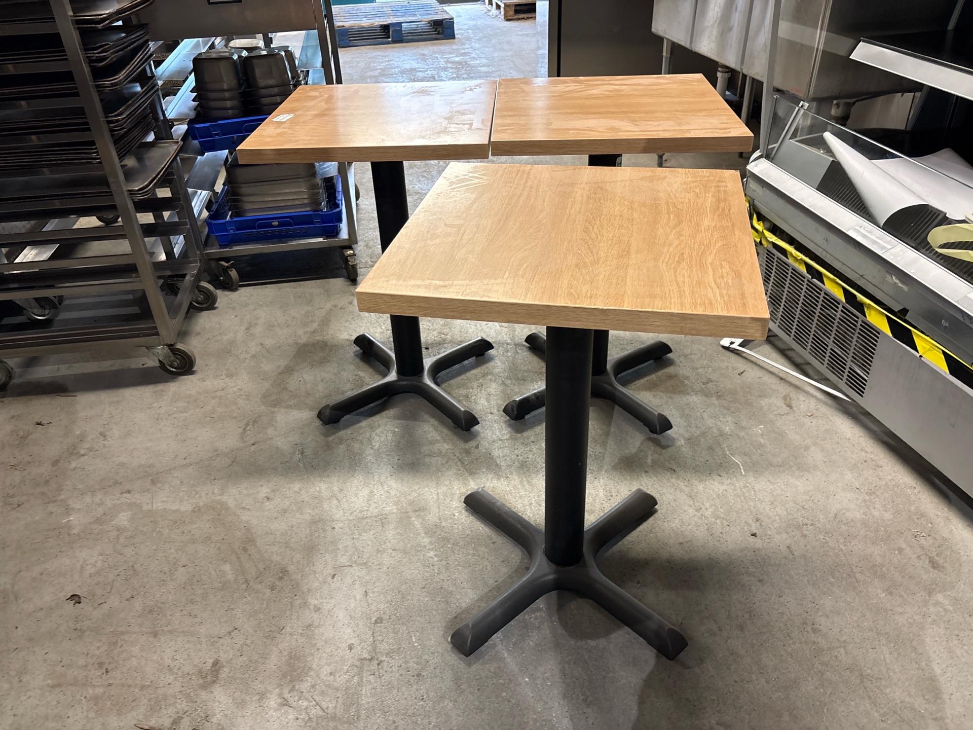 7 x Small Square Wood Tables - photo 1