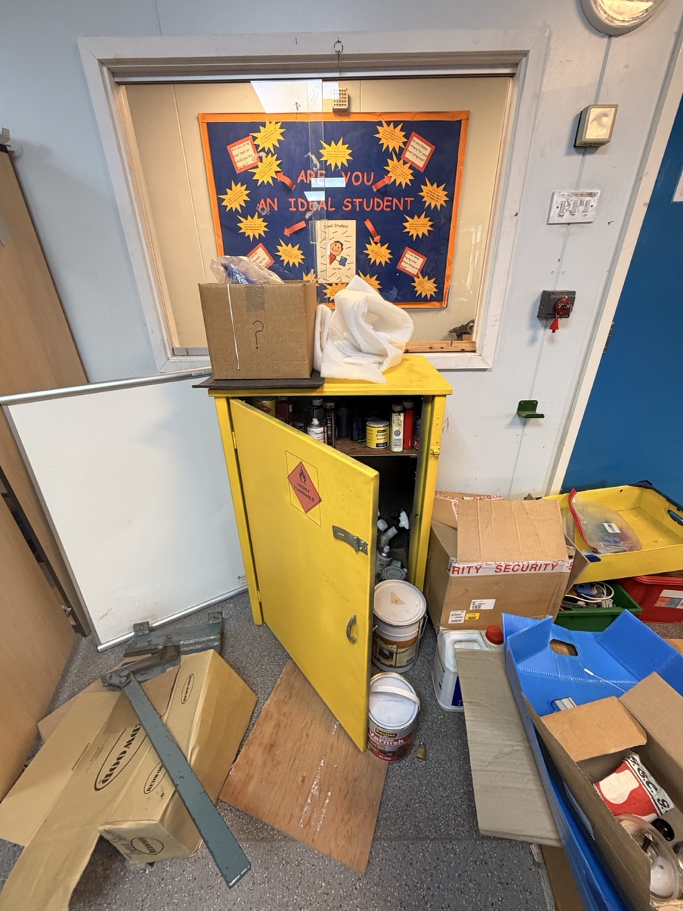 Yellow Steel Flammable Materials Storage Cabinet – COSHH Compliant, No Reserve - photo 1