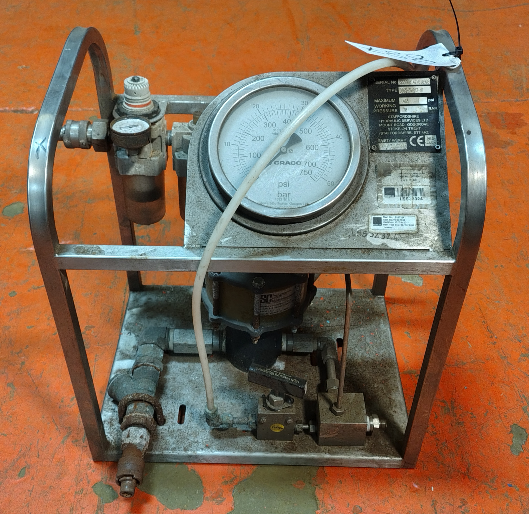Staffordshire Hydraulics 10-5000w003 - 30bar Air Test Pump - photo 1