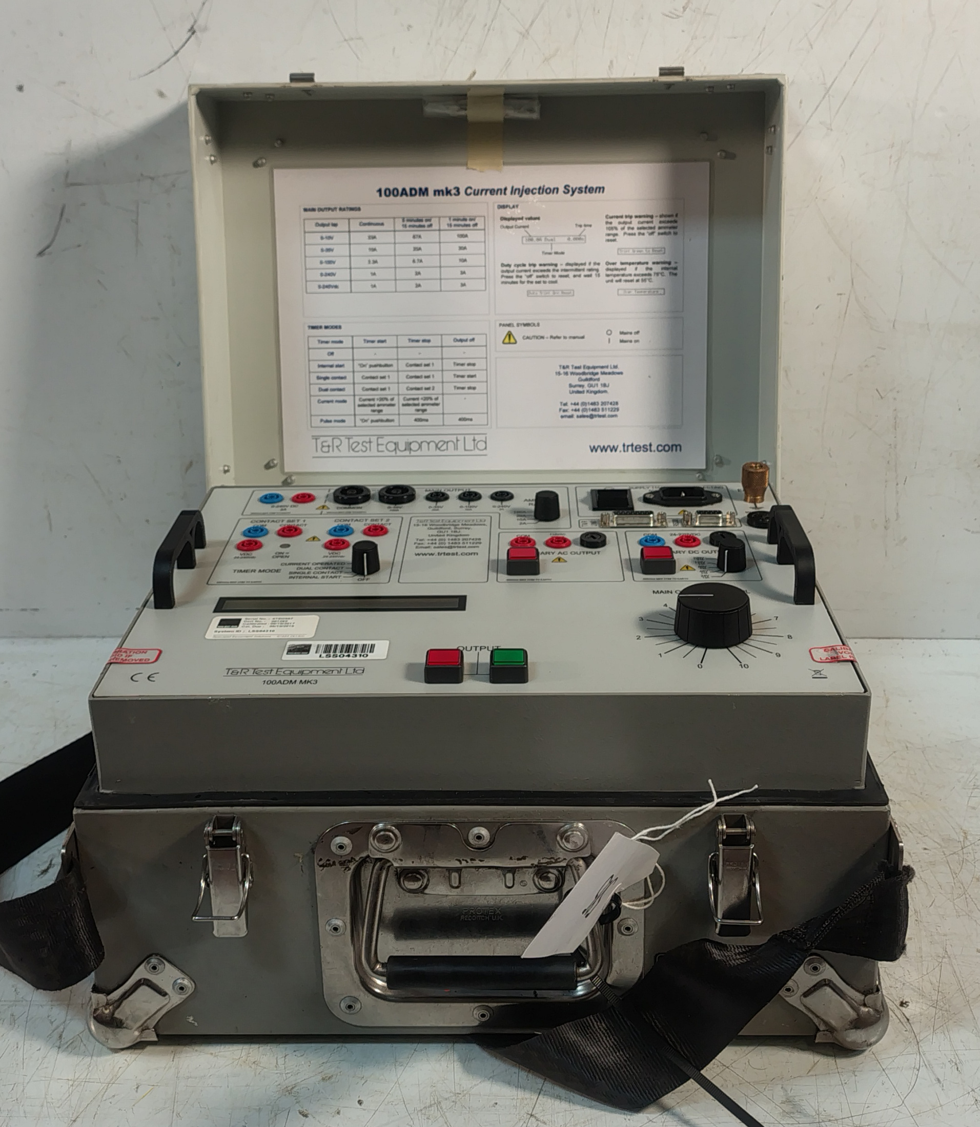 T & R 100ADM Mk3 100 A Secondary Current Injection Test Set - photo 1